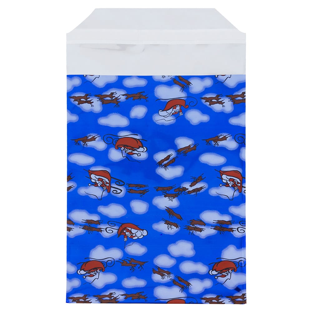 JAM Paper 6.25" x 7.875" Blue Santa Peel & Seal Closure Foil Envelopes, 100ct.