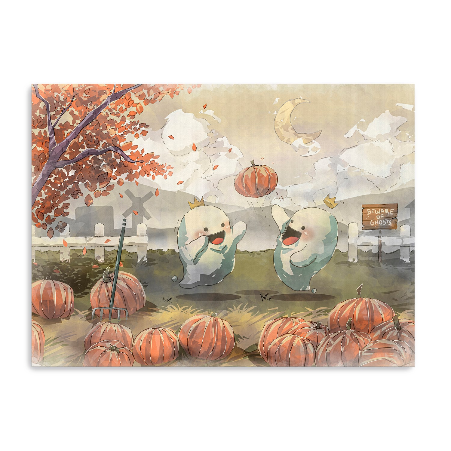 Lumaprints Playful Ghosts Canvas Giclée Art