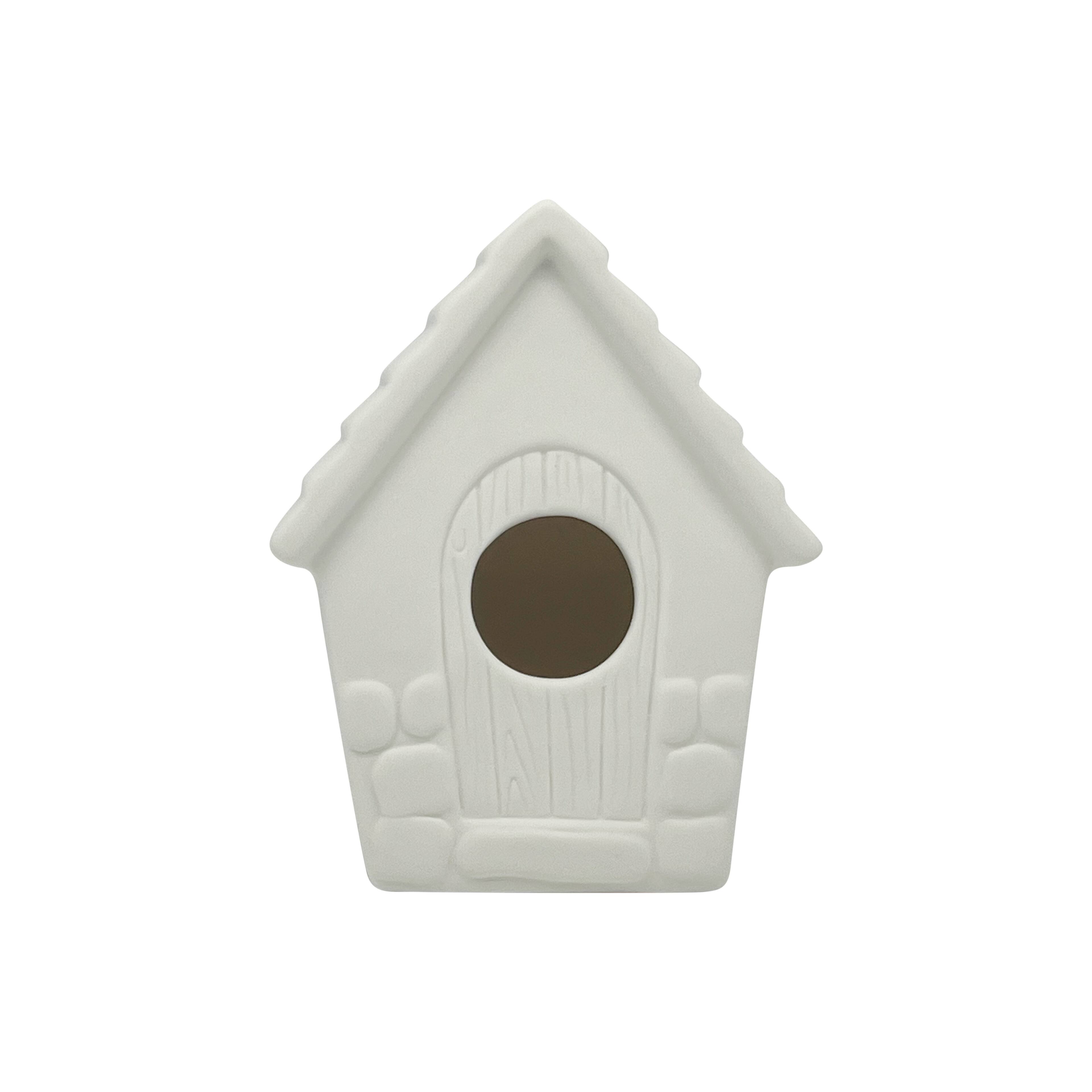 6" Ceramic Cottage Birdhouse by Make Market®
