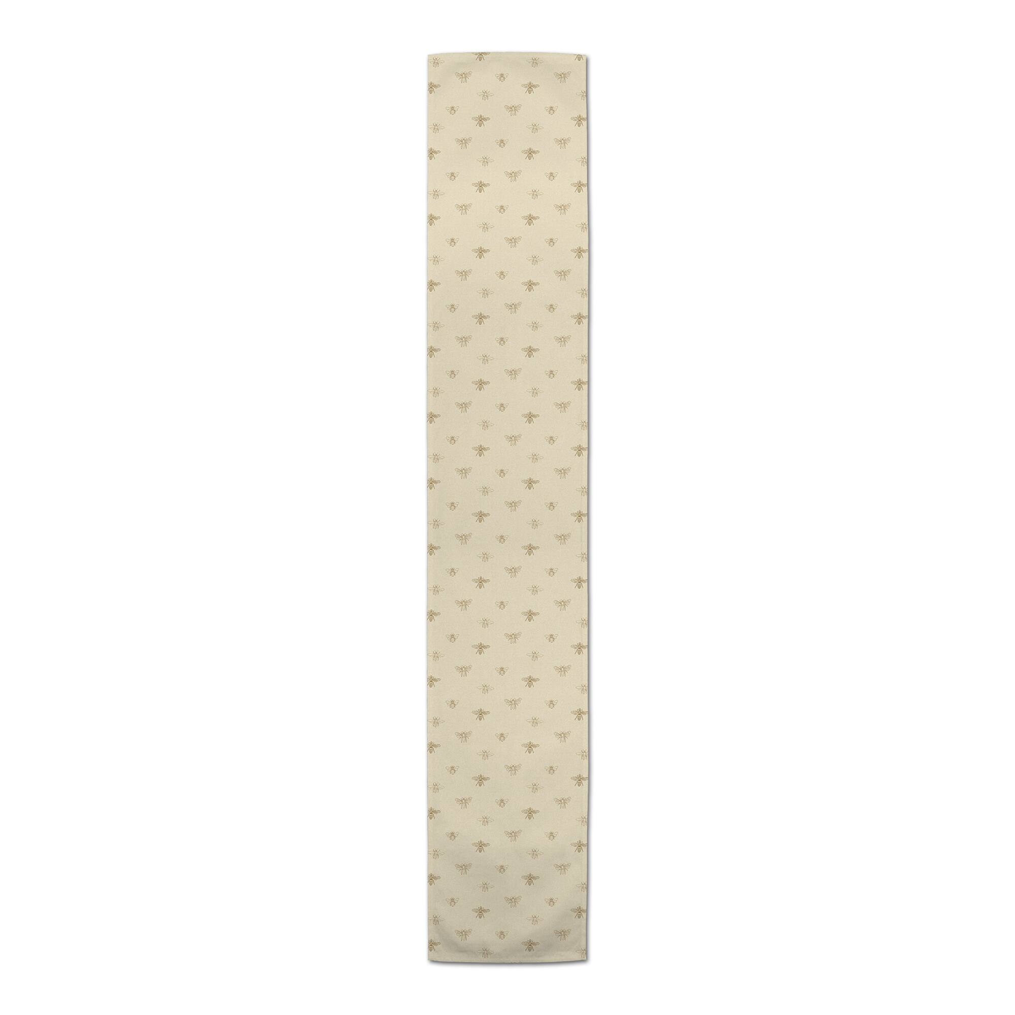 Delicate Bee Pattern Cotton Twill Runner