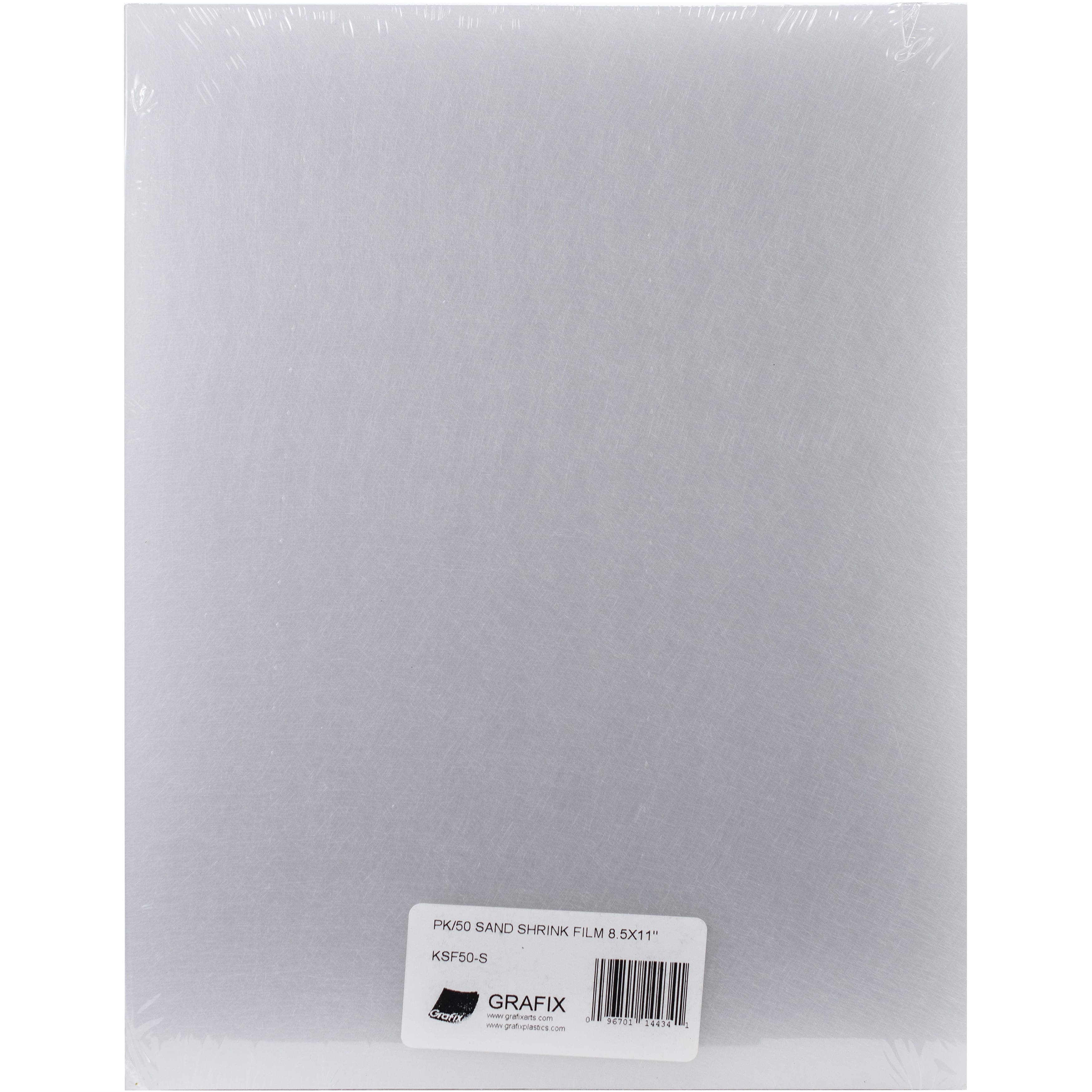 Grafix® Sanded 8.5" x 11" Shrink Film, 50 Sheets