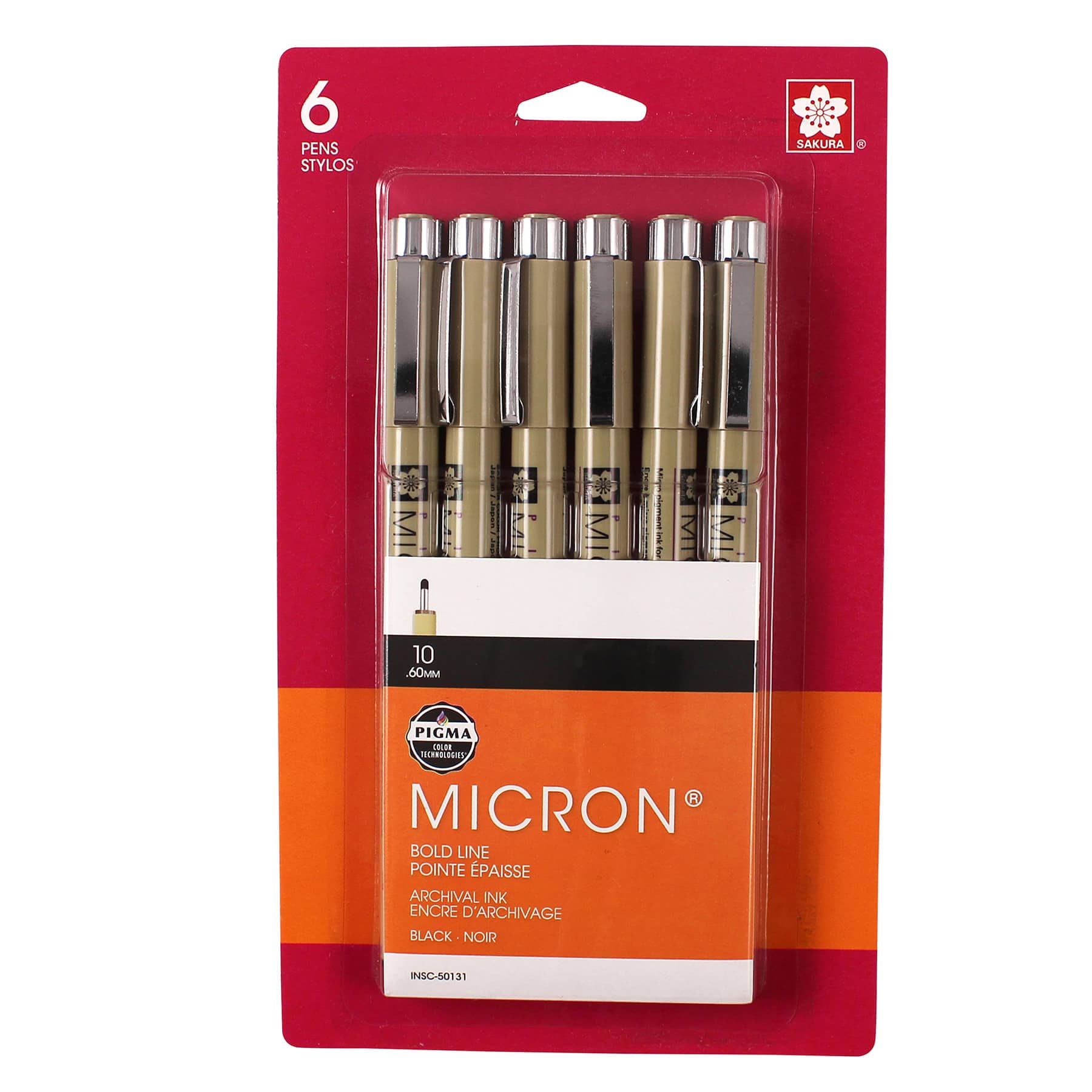 Pigma® Micron® Black Bold Line Ink Pens, 6ct.