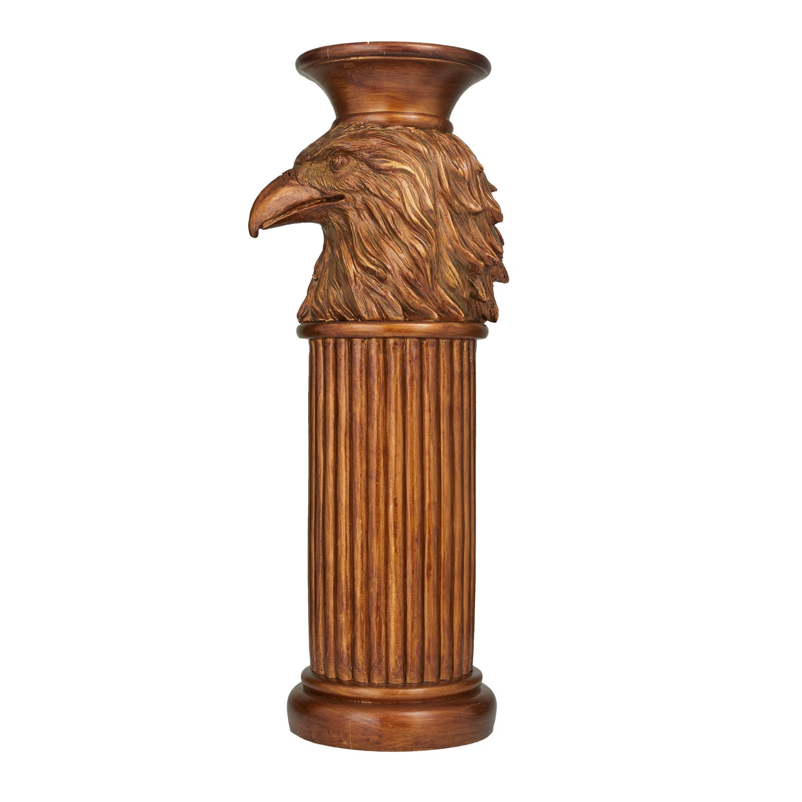 Bronze Polystone Traditional Pedestal Table, 24" x 7" x 9"