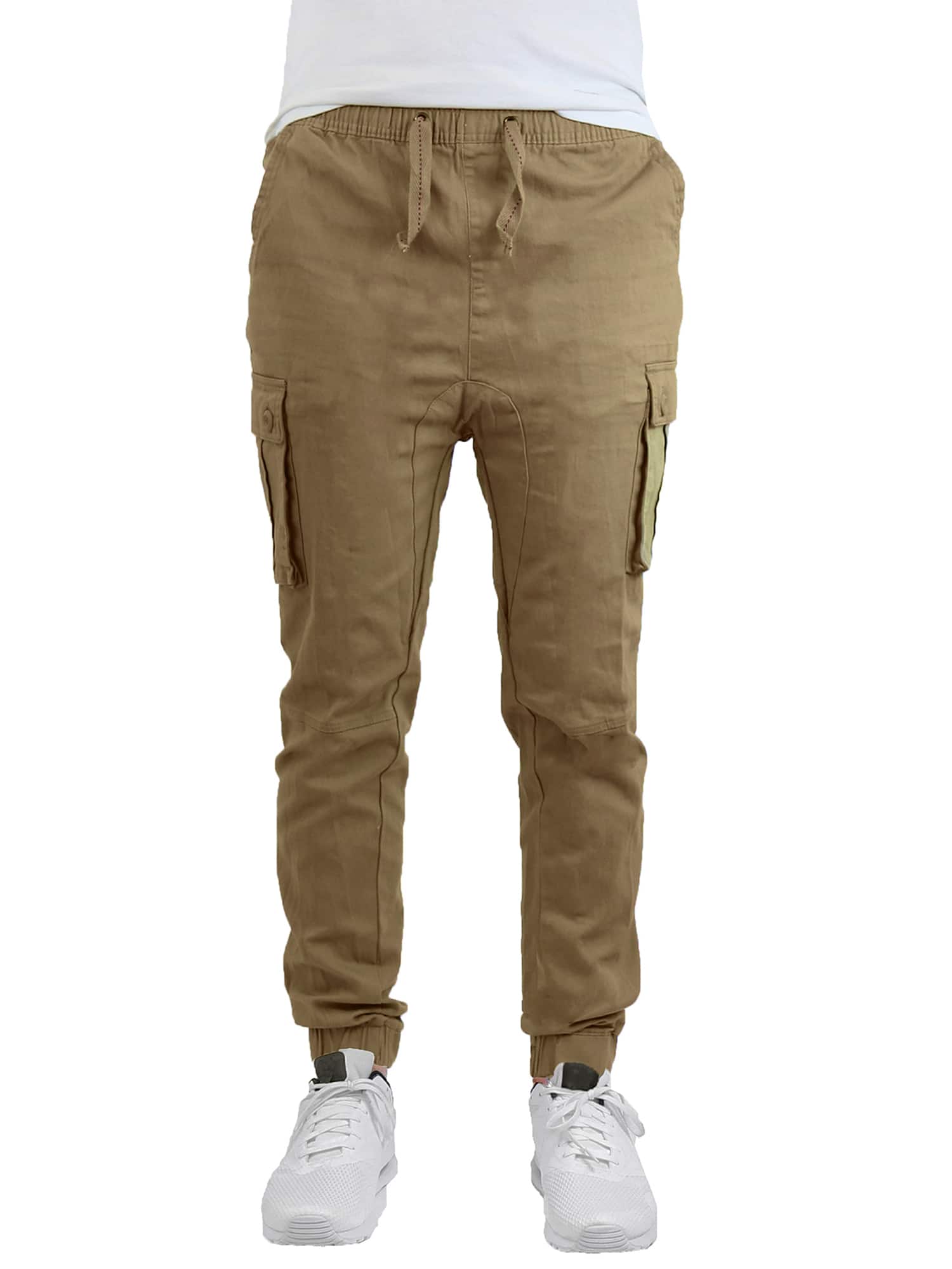 Galaxy by Harvic Slim Fit Cotton Stretch Twill Men's Cargo Joggers