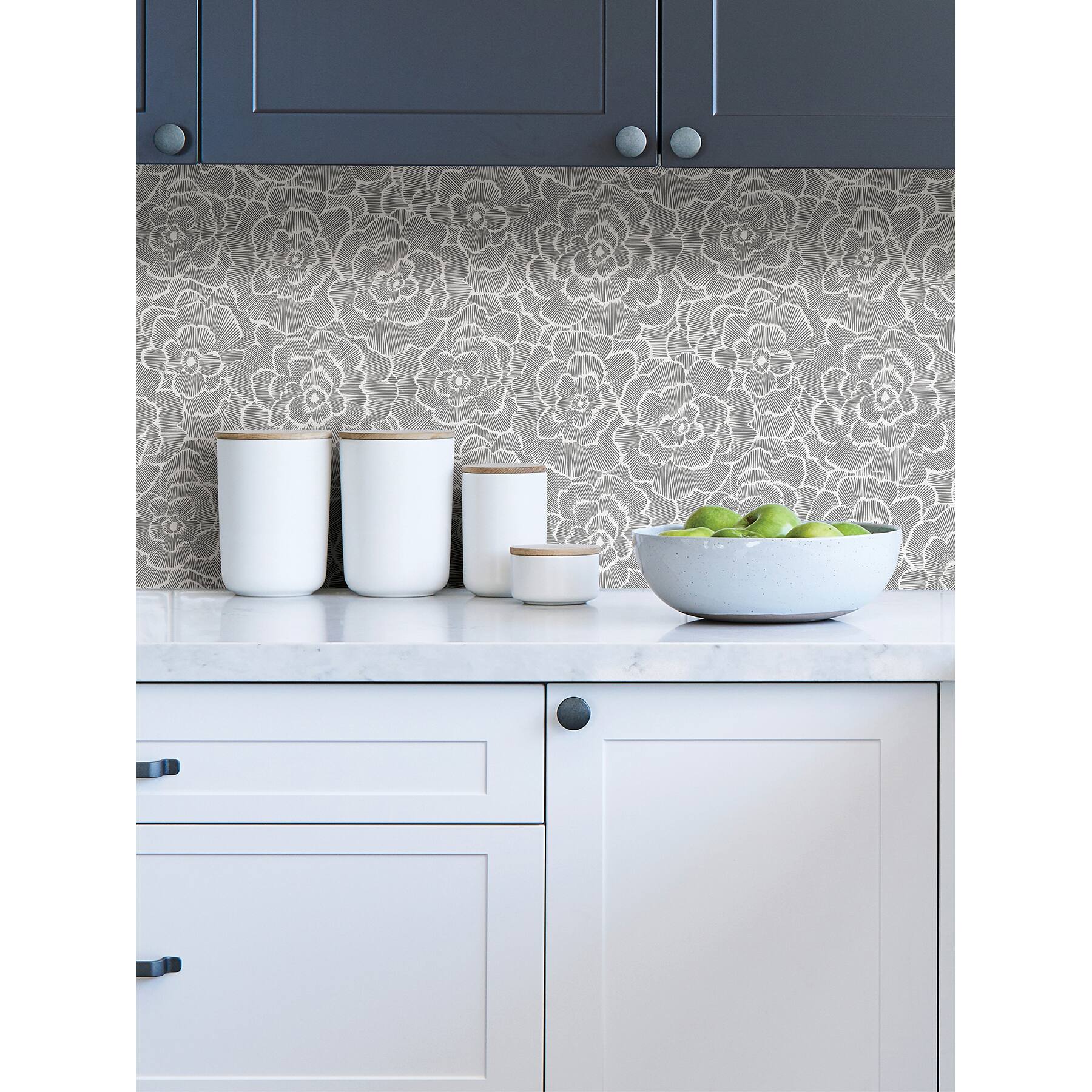 NuWallpaper Charcoal Saraya Peel & Stick Wallpaper