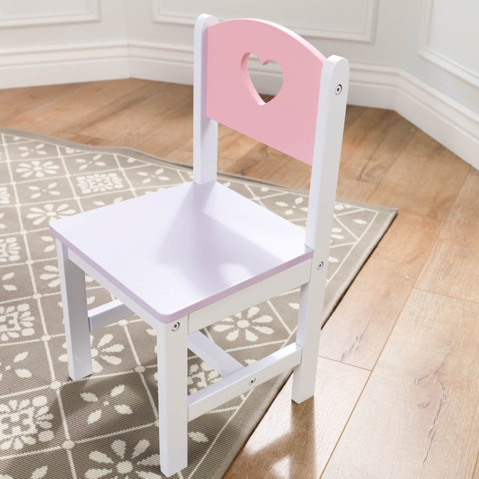 KidKraft White Heart Table & Chair Set