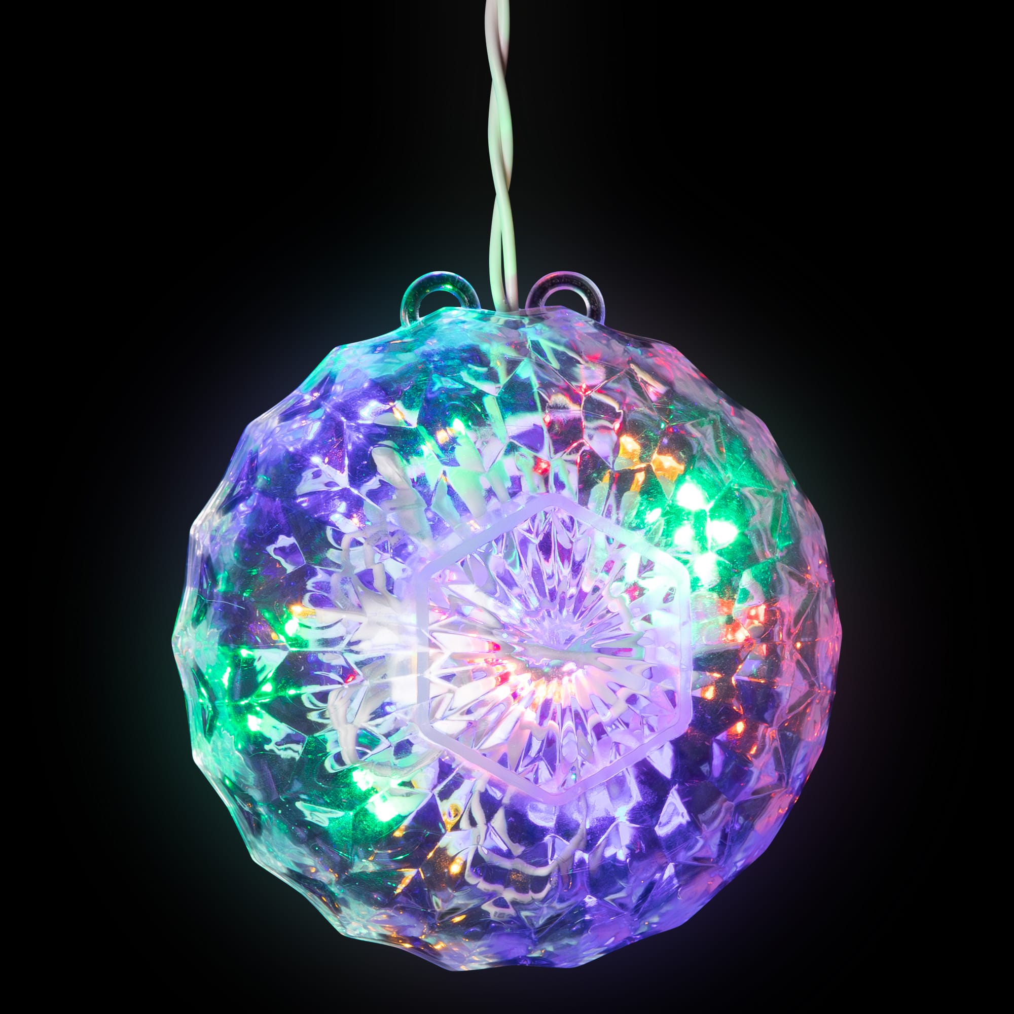 6" MultiColor LED Hanging Crystal Sphere Outdoor Decoration By Northlight | 2 ft | Michaels®