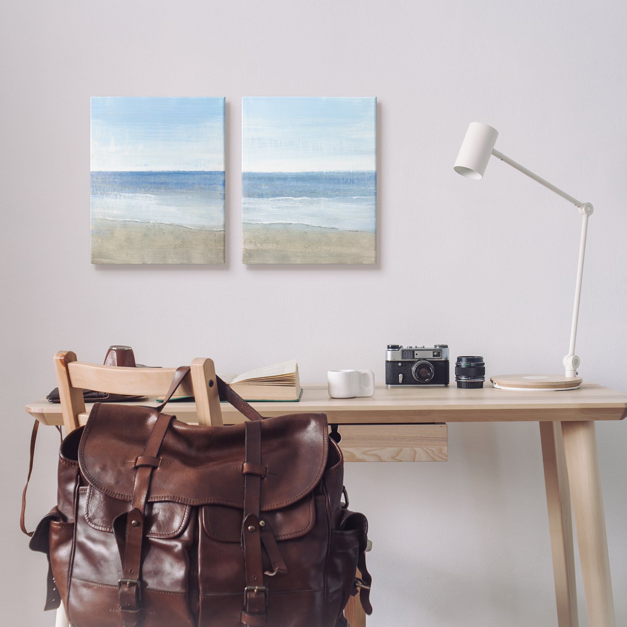 Stupell Industries Coastal Seafoam Beach Waves Soft Tide Landscape Canvas Wall Art