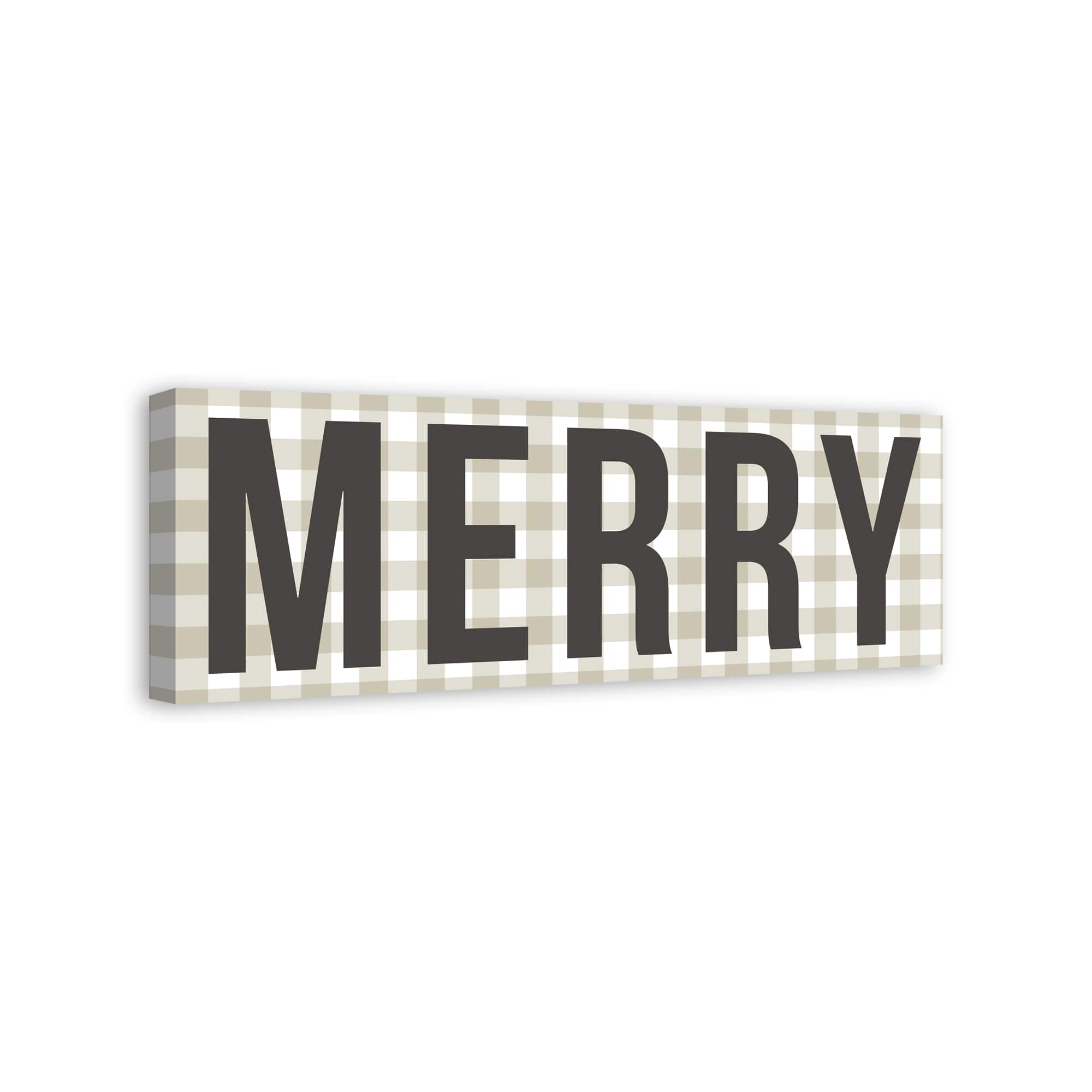 Plaid Merry Canvas Wall Art