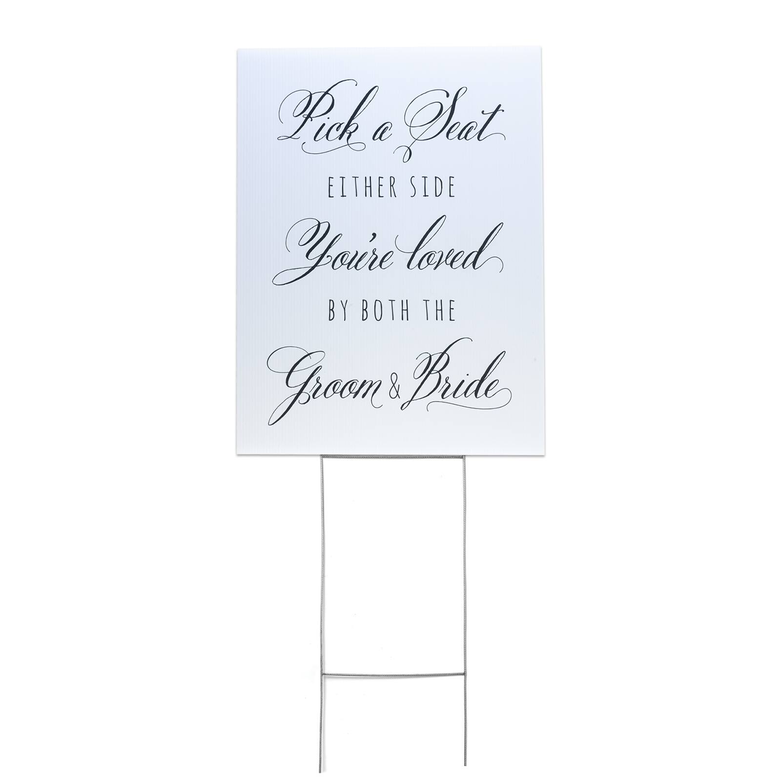 Hortense B. Hewitt Co.™ Pick a Seat Either Side Sign