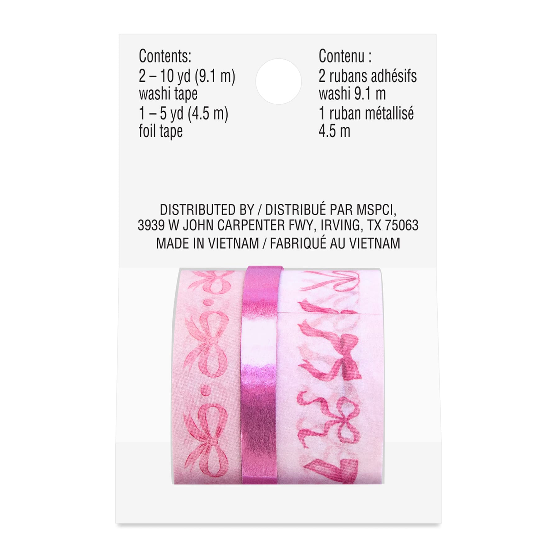 3-Piece Pink Bows Washi Tape Set by Recollections™