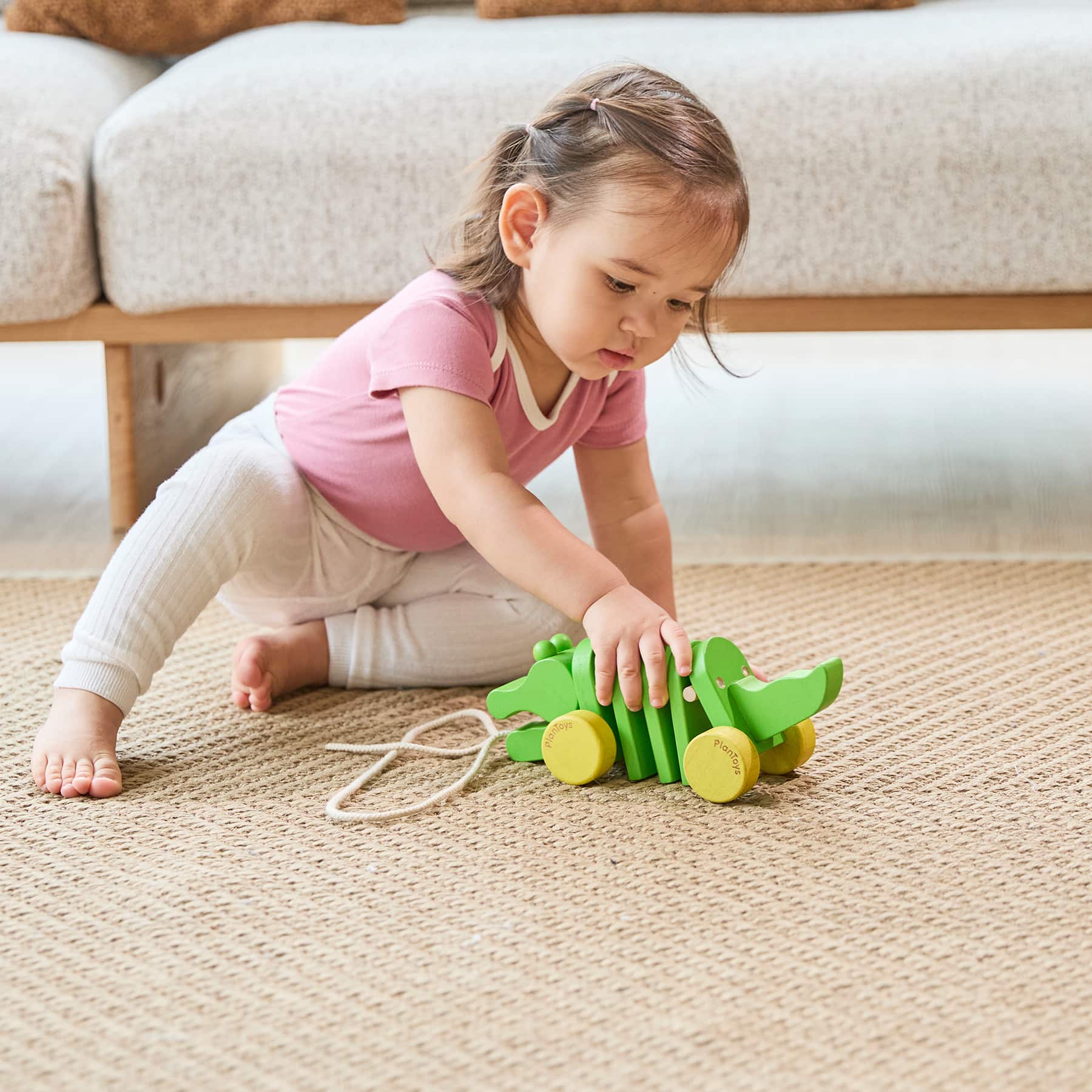 PlanToys Dancing Alligator Wooden Pull Toy