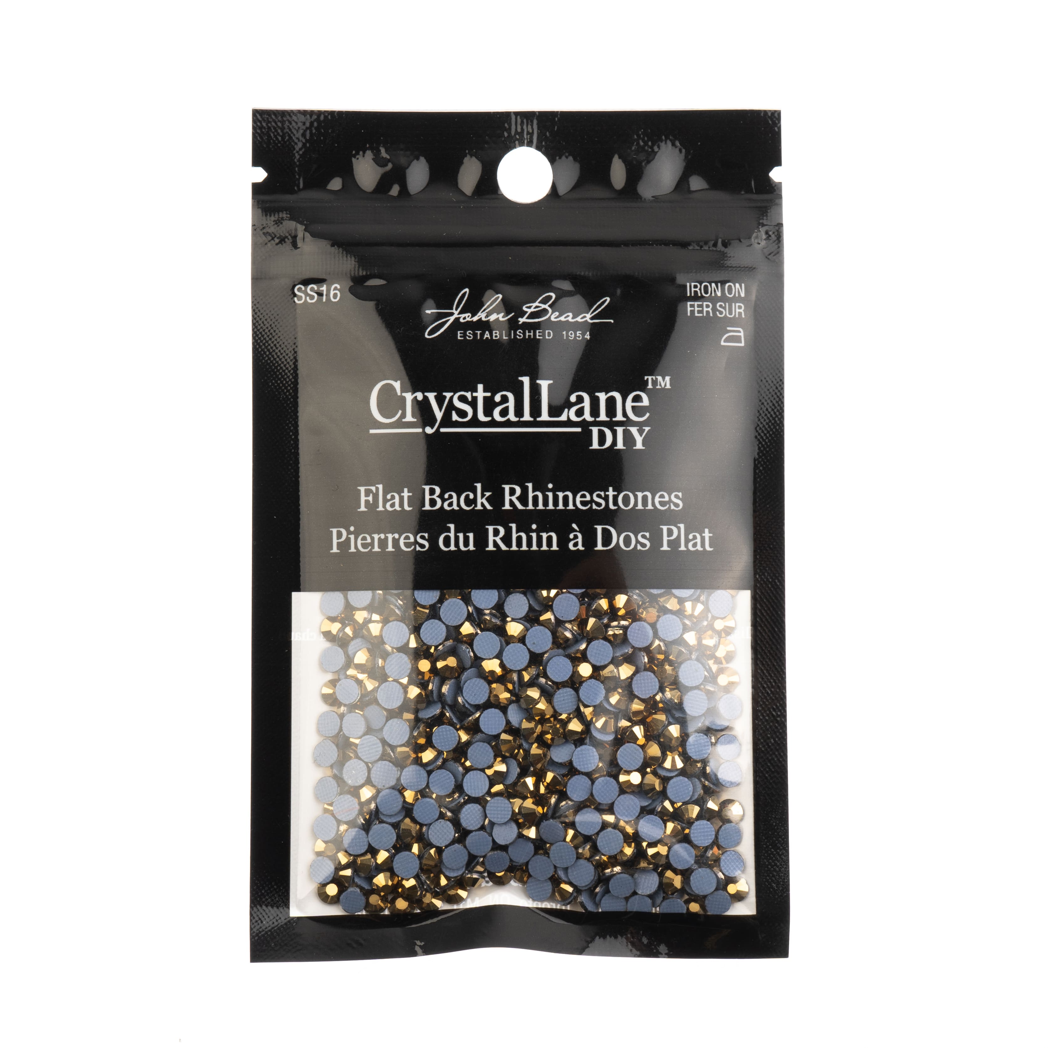 Crystal Lane DIY SS16 Round Glass Hotfix Flatback Rhinestones, 1,440ct.