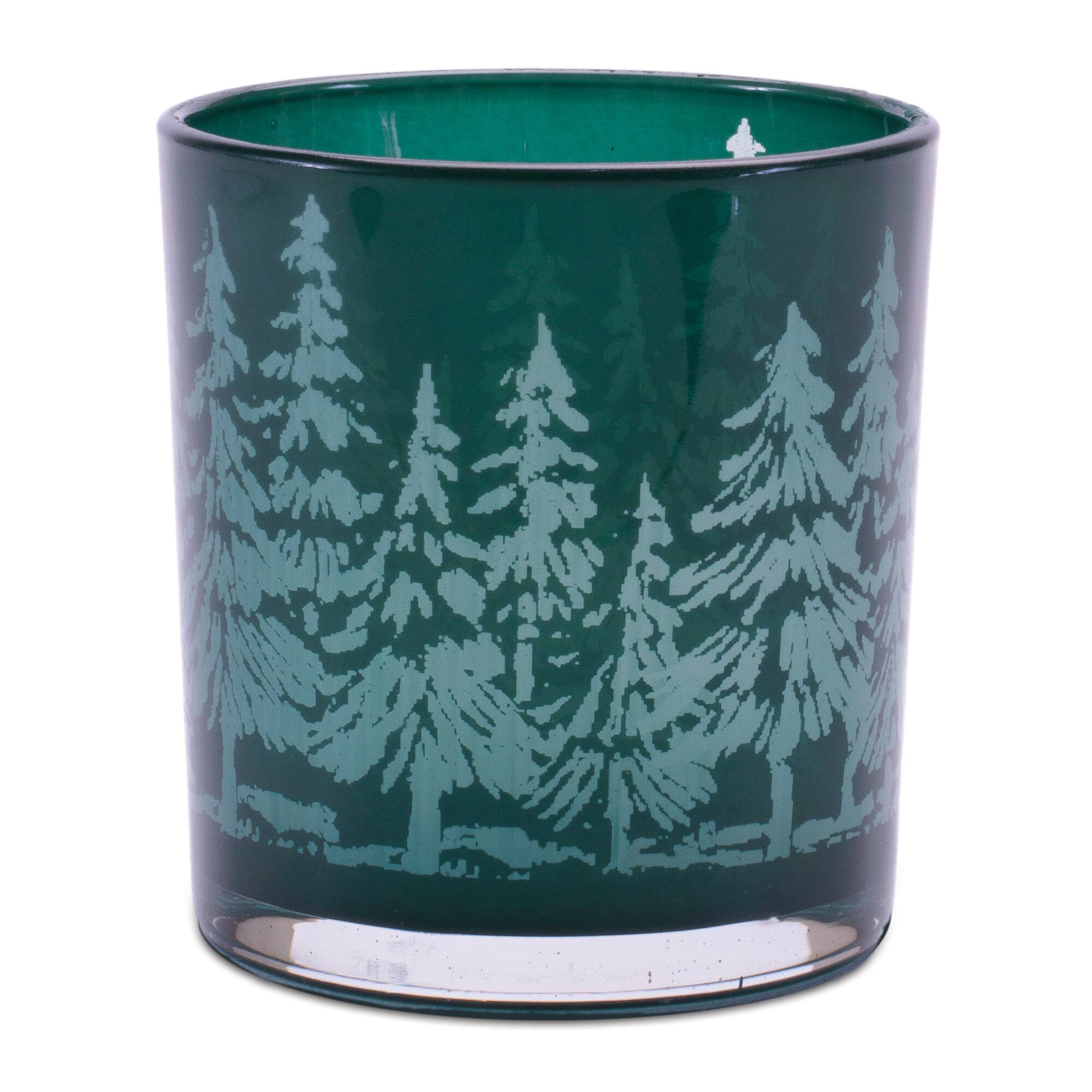Melrose 10" Pine Tree Print Votive Candle Holders, 3ct.