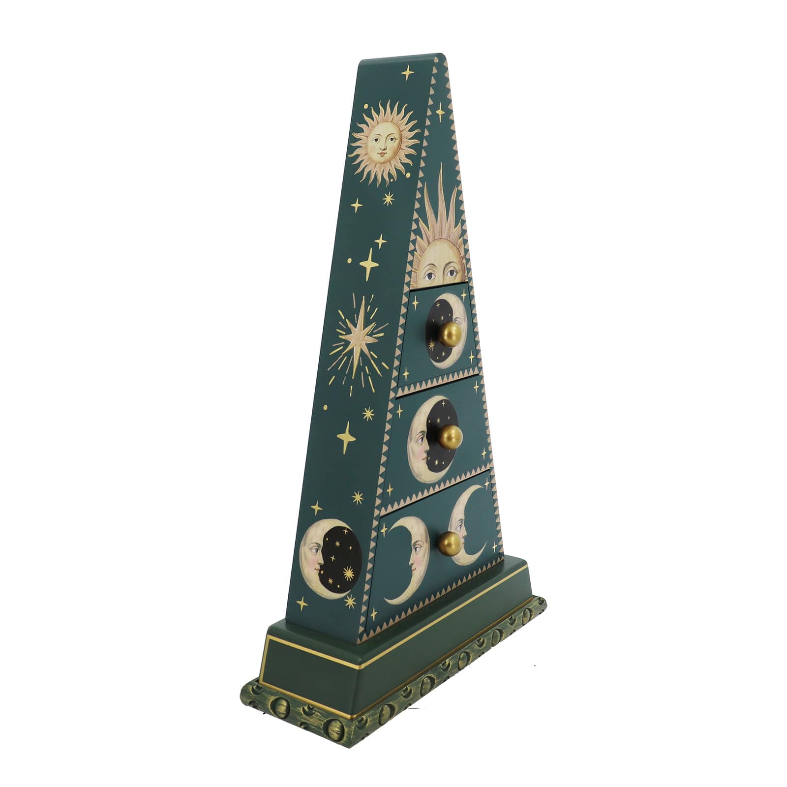 24" Green Moon & Sun Pyramid Tabletop Cabinet by Ashland®