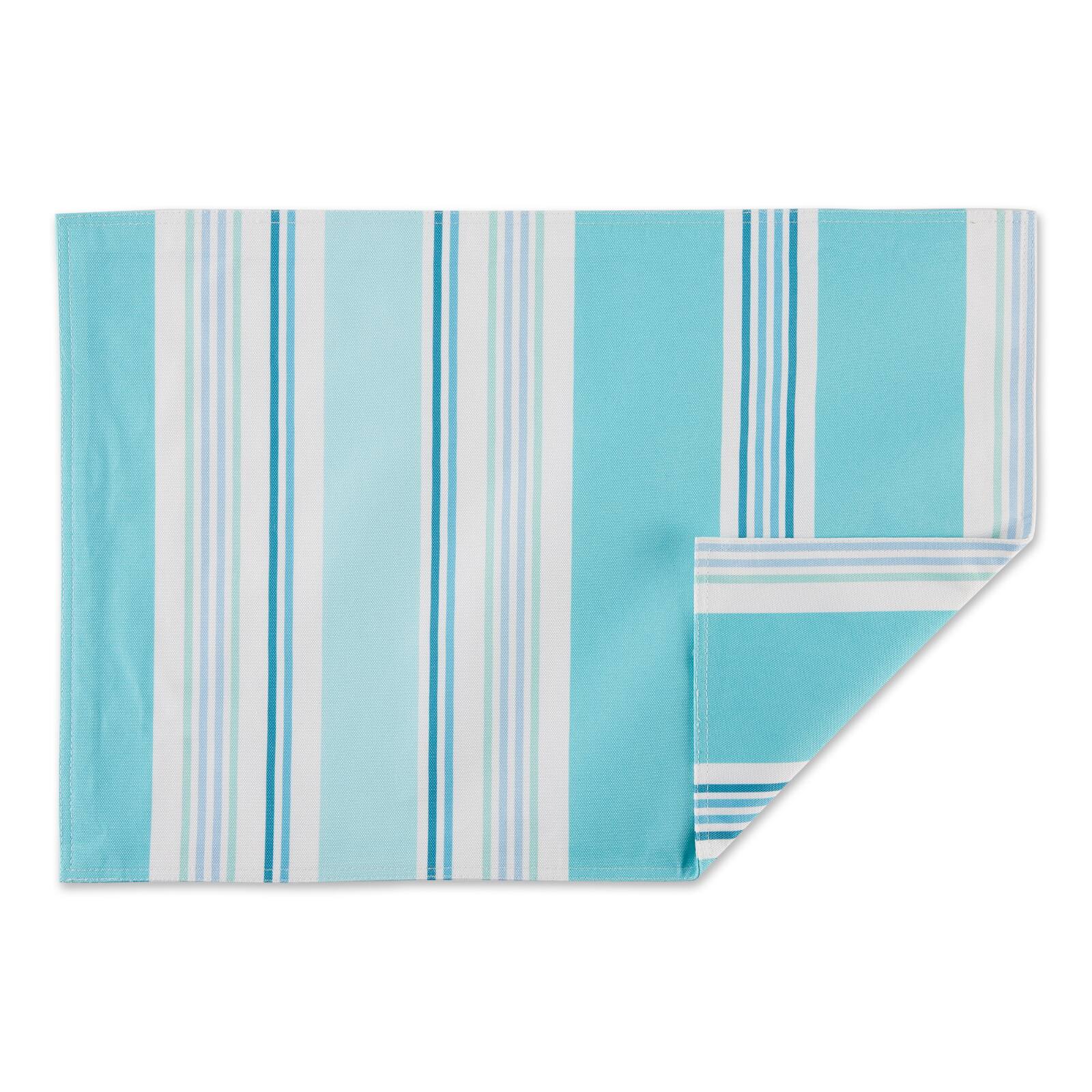 Beach House Stripe Print Outdoor Placemat (Set of 6)