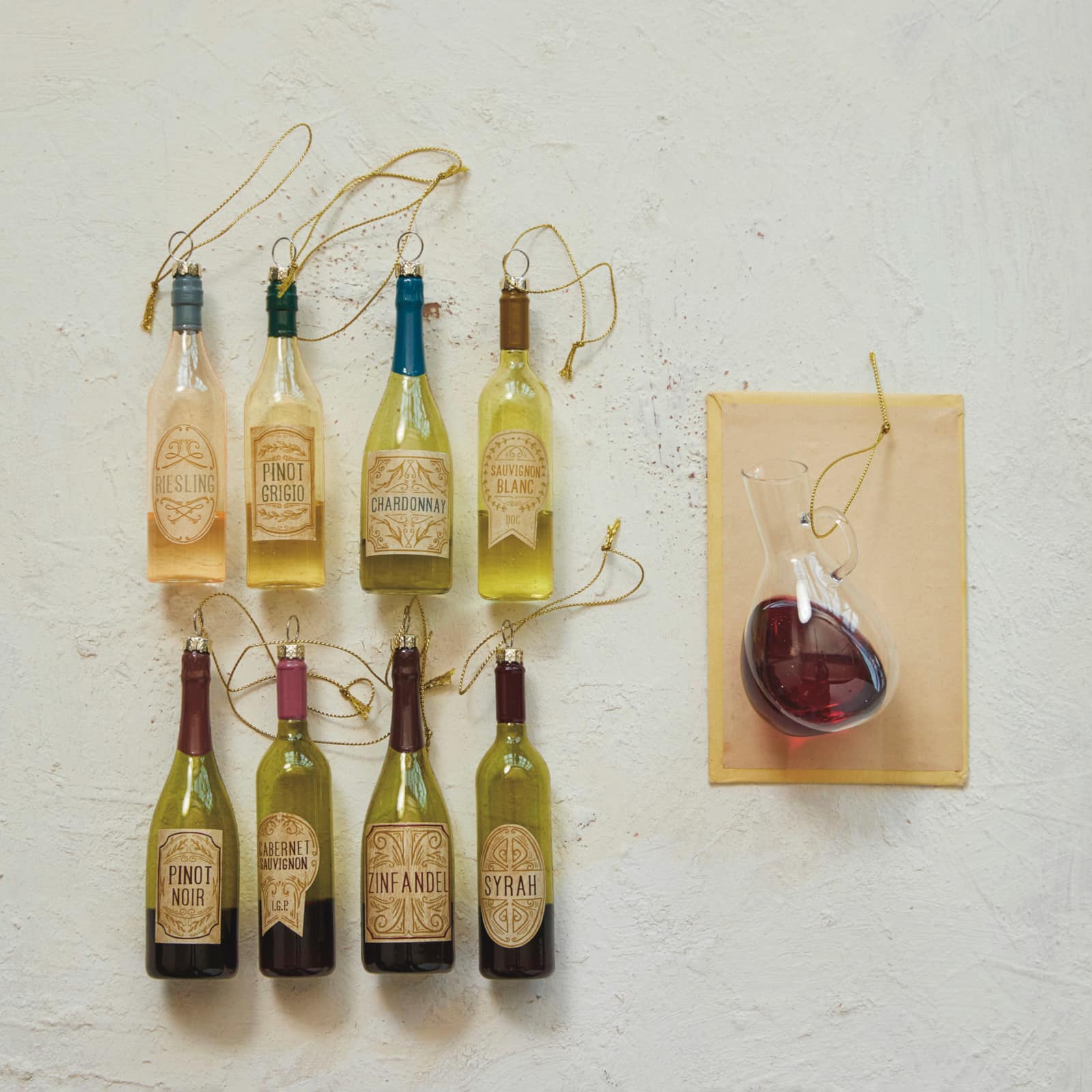 Hello Honey® 4" Red Wine Decanter Glass Ornament