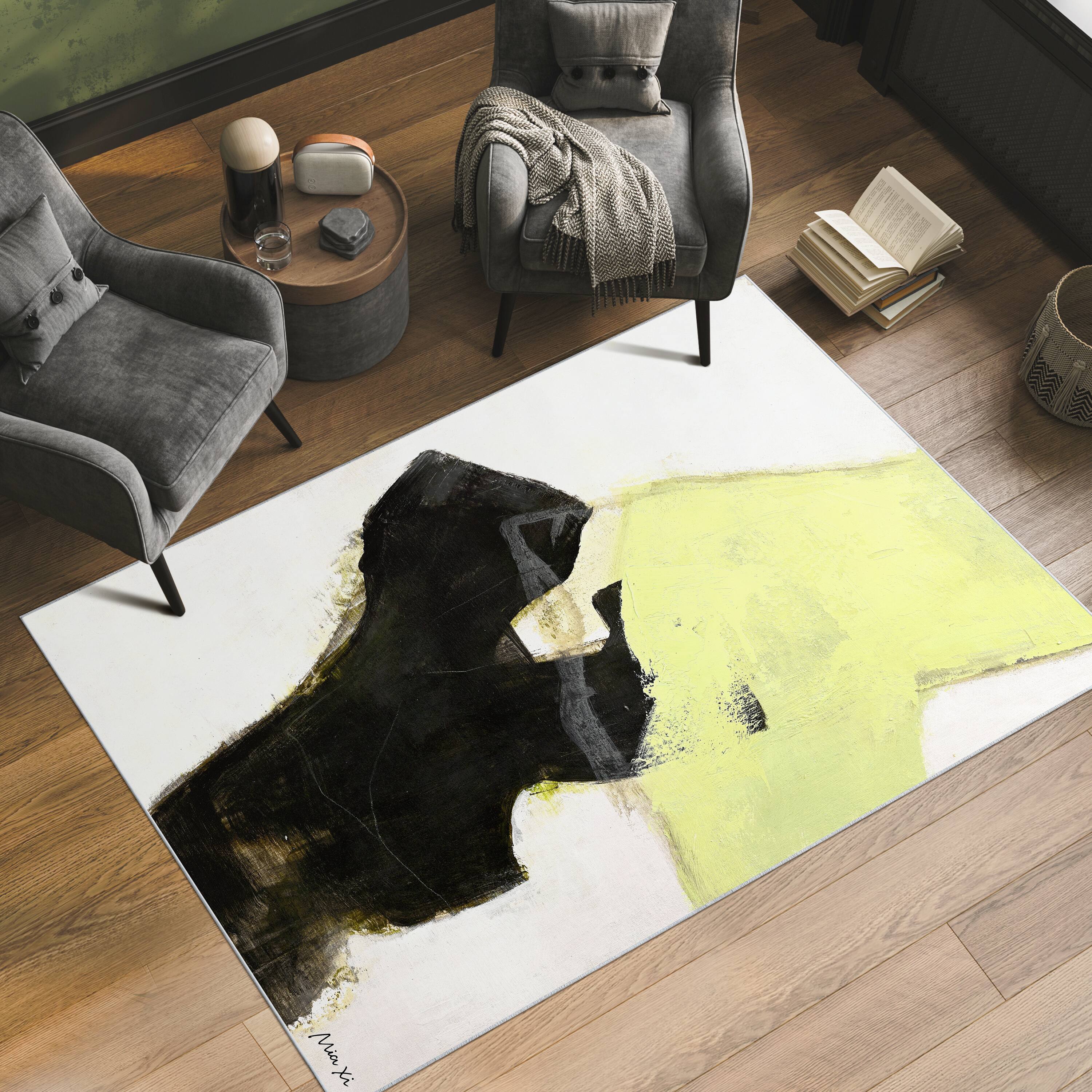 Empire Art Direct 5ft. x 7.5ft. Area I Tapis D'Art Washable Abstract Area Rug