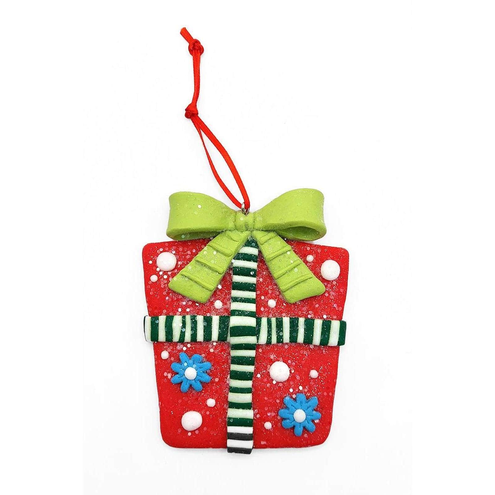 Wizardi Glossy Gingerbread Gift Christmas Ornament
