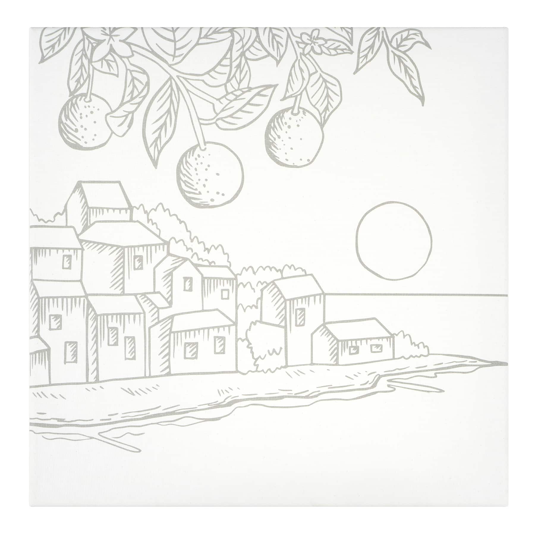 11" x 11" Orange Coastal Canvas Painting Kit by Craft Smart®
