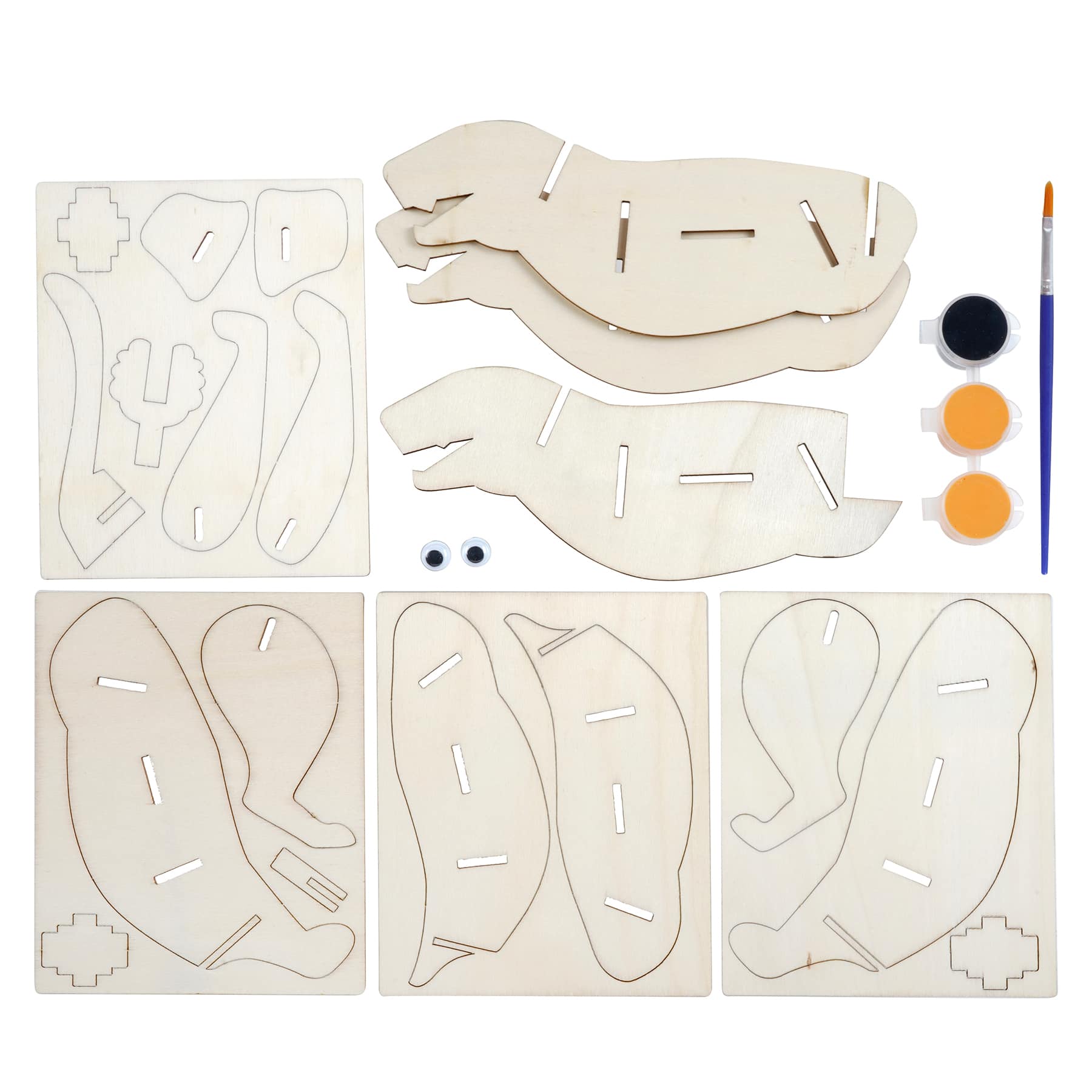 Tiger Colour-In 3D Wood Puzzle by Creatology™