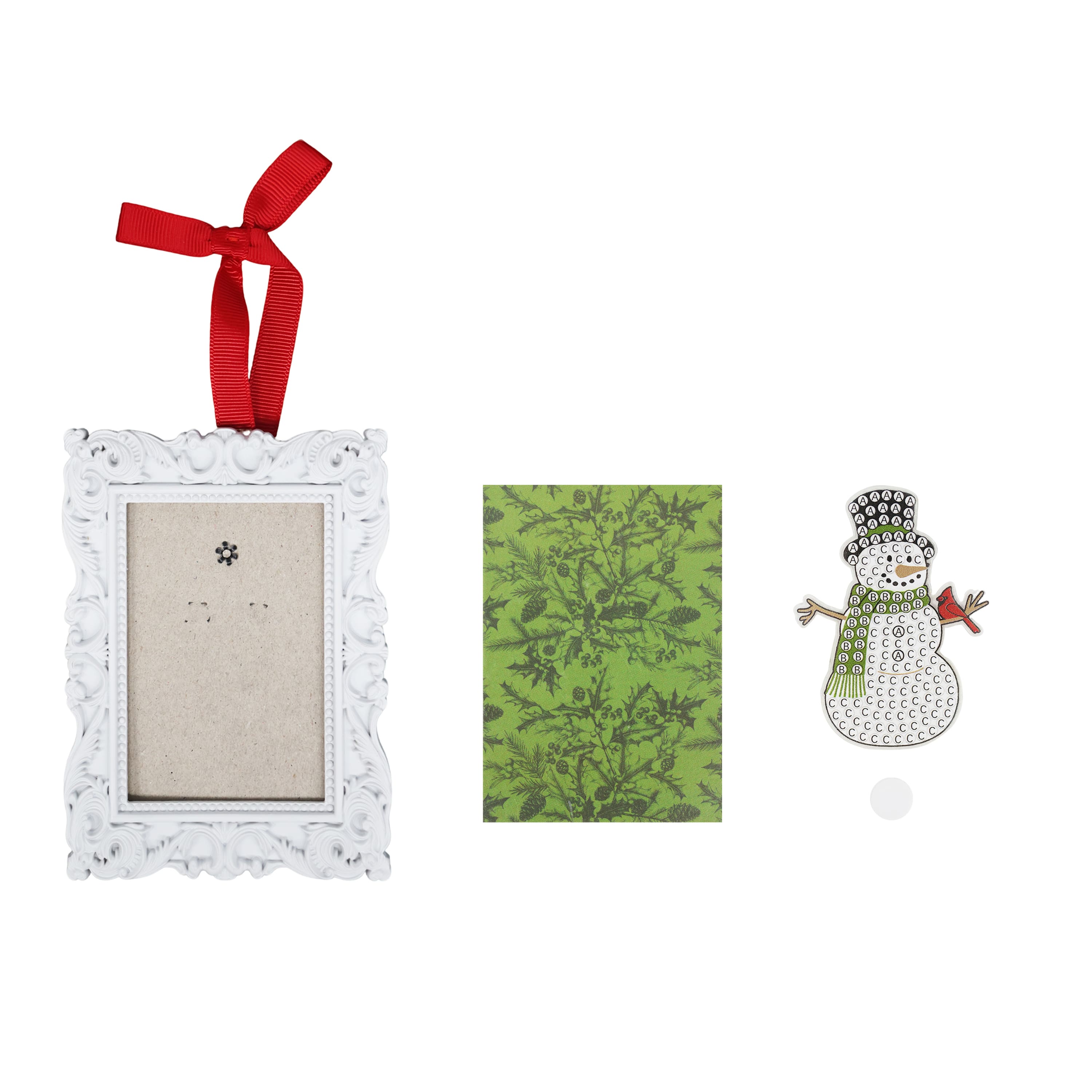 2" x 3" Framed Snowman Ornament Diamond Art Kit by Make Market®