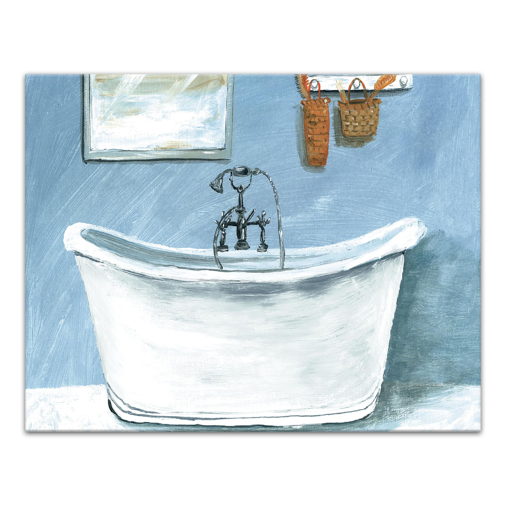 Calm Bathtub 14" x 11" Canvas Wall Art