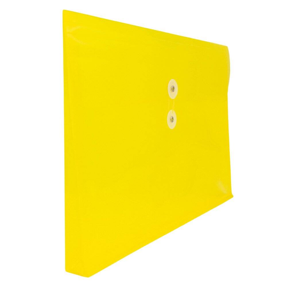 JAM Paper 9.75" x 14.5" Button & String Tie Closure Plastic Envelopes