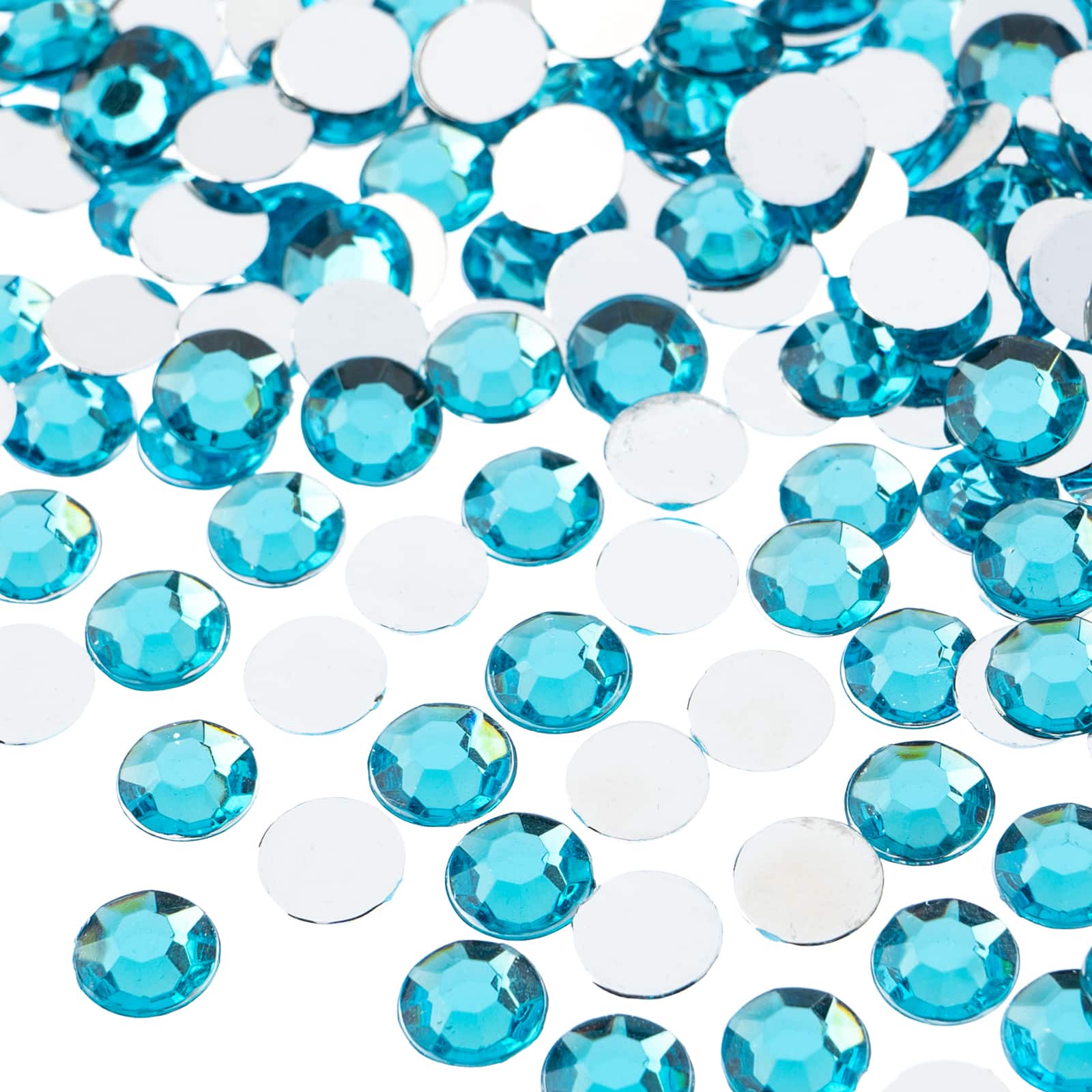 John Bead 8mm Acrylic Round Flat Back Rhinestones, 1,000ct