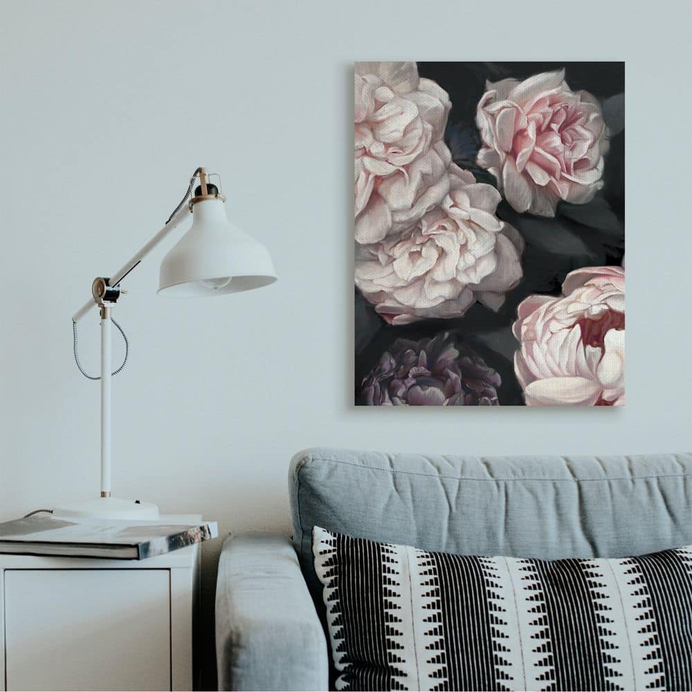 Stupell Industries Clustered Pink and White Florals Elegant Flowers Canvas Wall Art