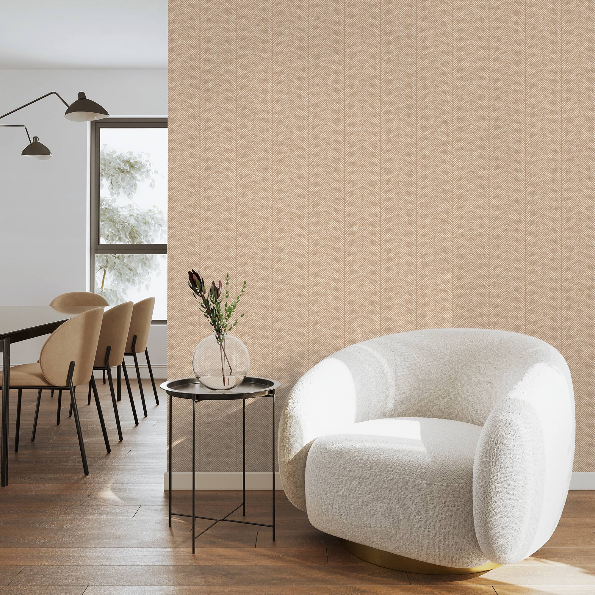 Designs Direct Natural Herringbone Wallpaper