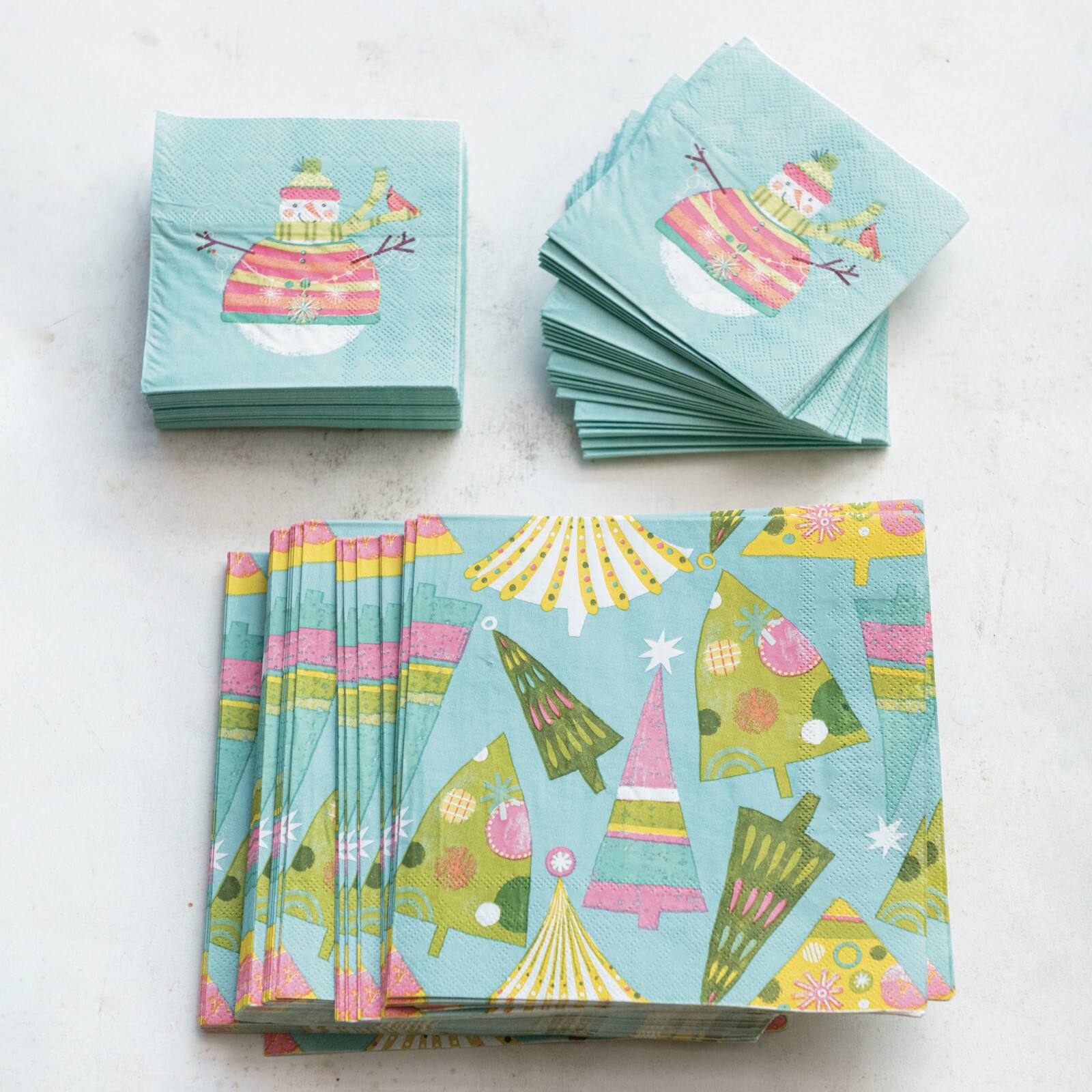 Hello Honey® 6.5" Festive Christmas Tree Square Paper Napkins, 50ct.