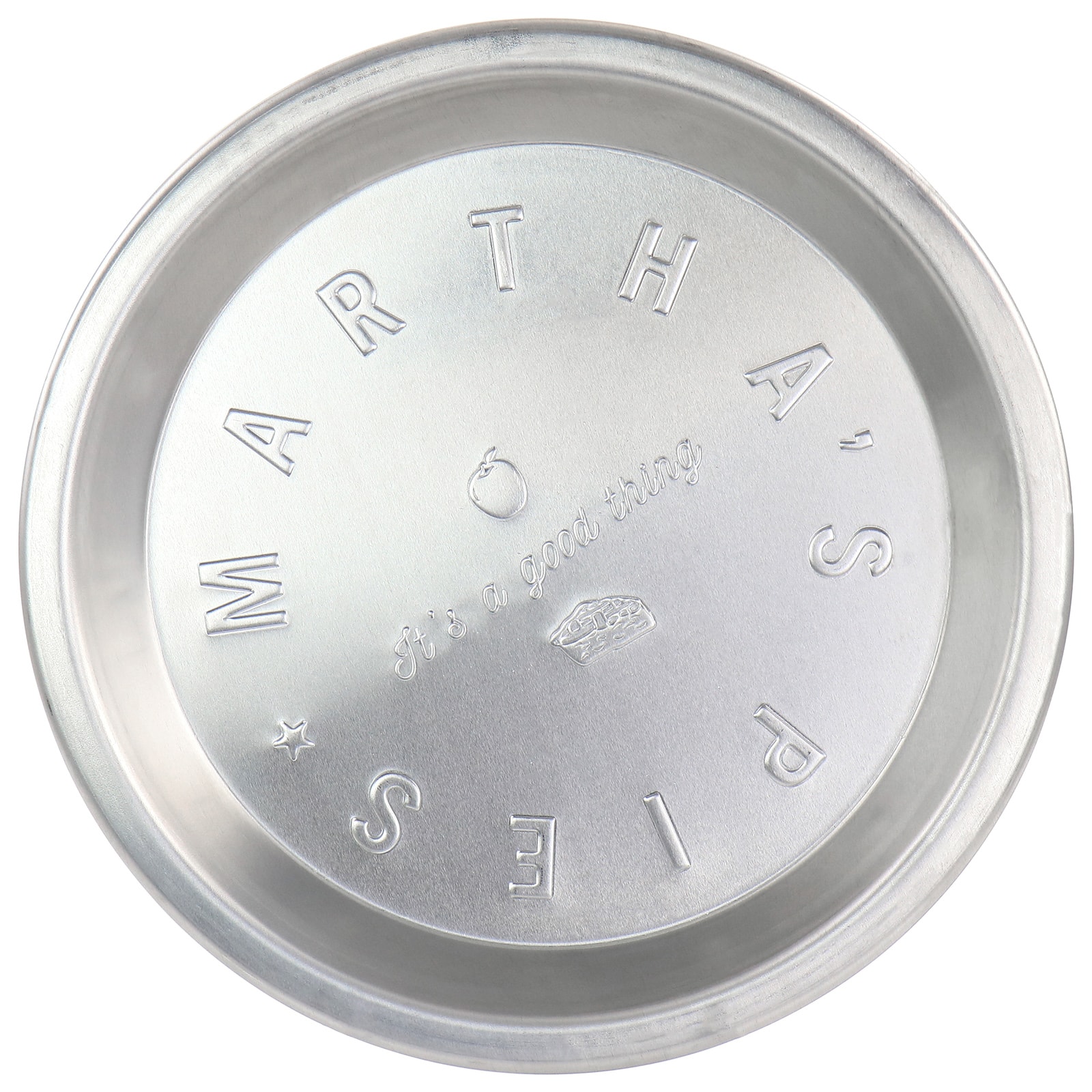 Martha Stewart Silver 9" Round Embossed Aluminum Pie Pan