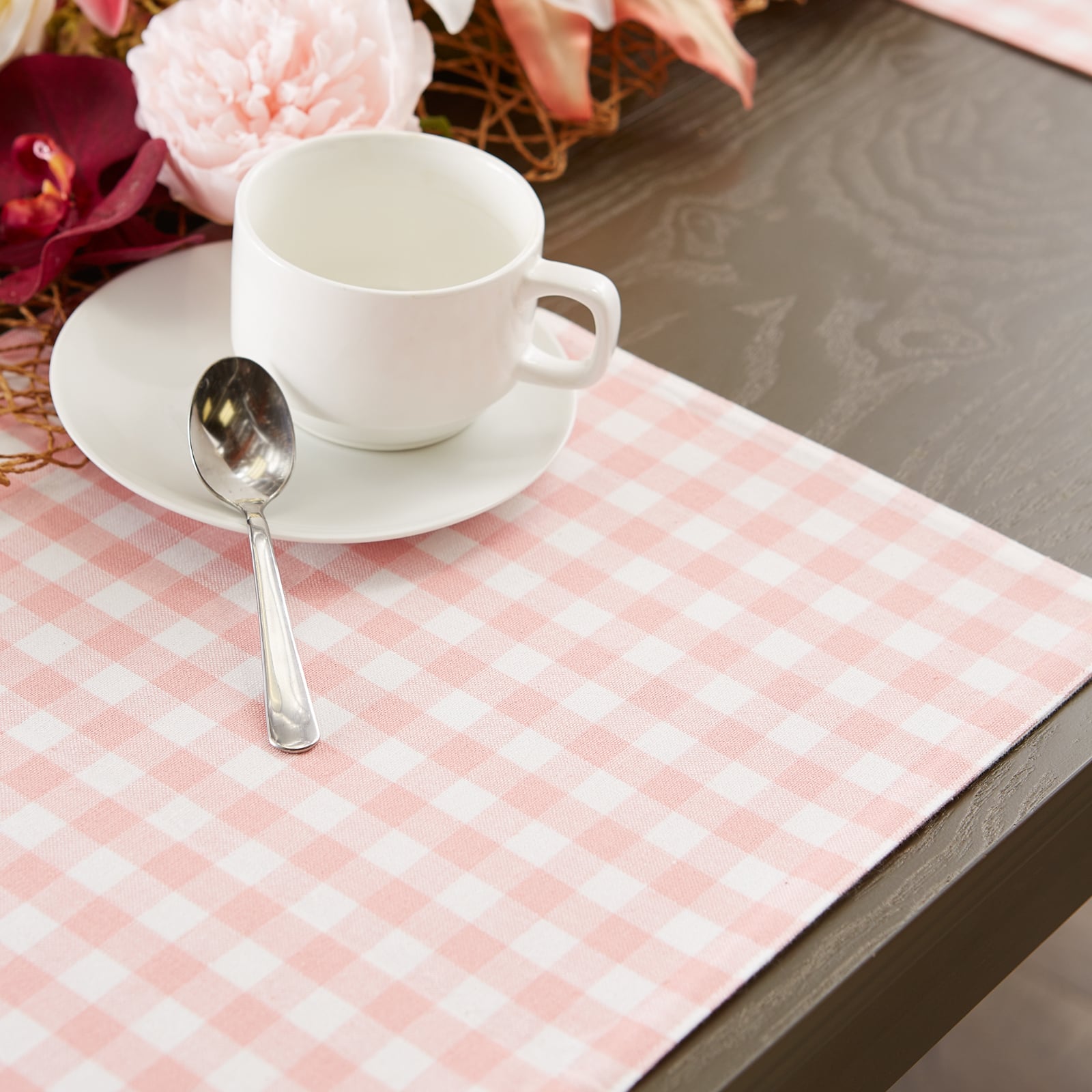 DII® Reversible Gingham & Buffalo Check Placemat Set, 4ct.