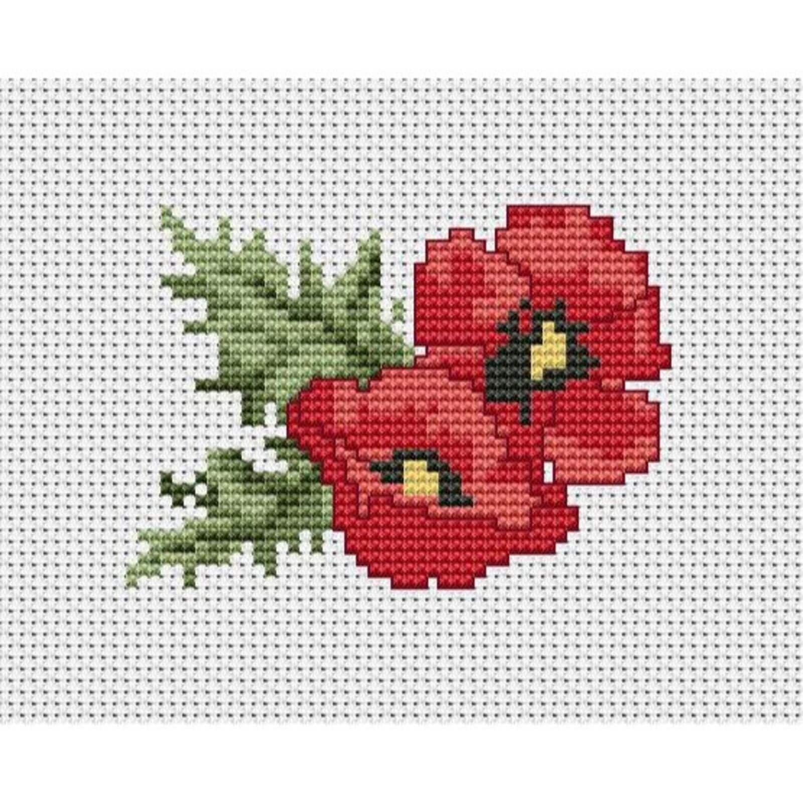 Luca-s Poppies Counted Cross Stitch Kit
