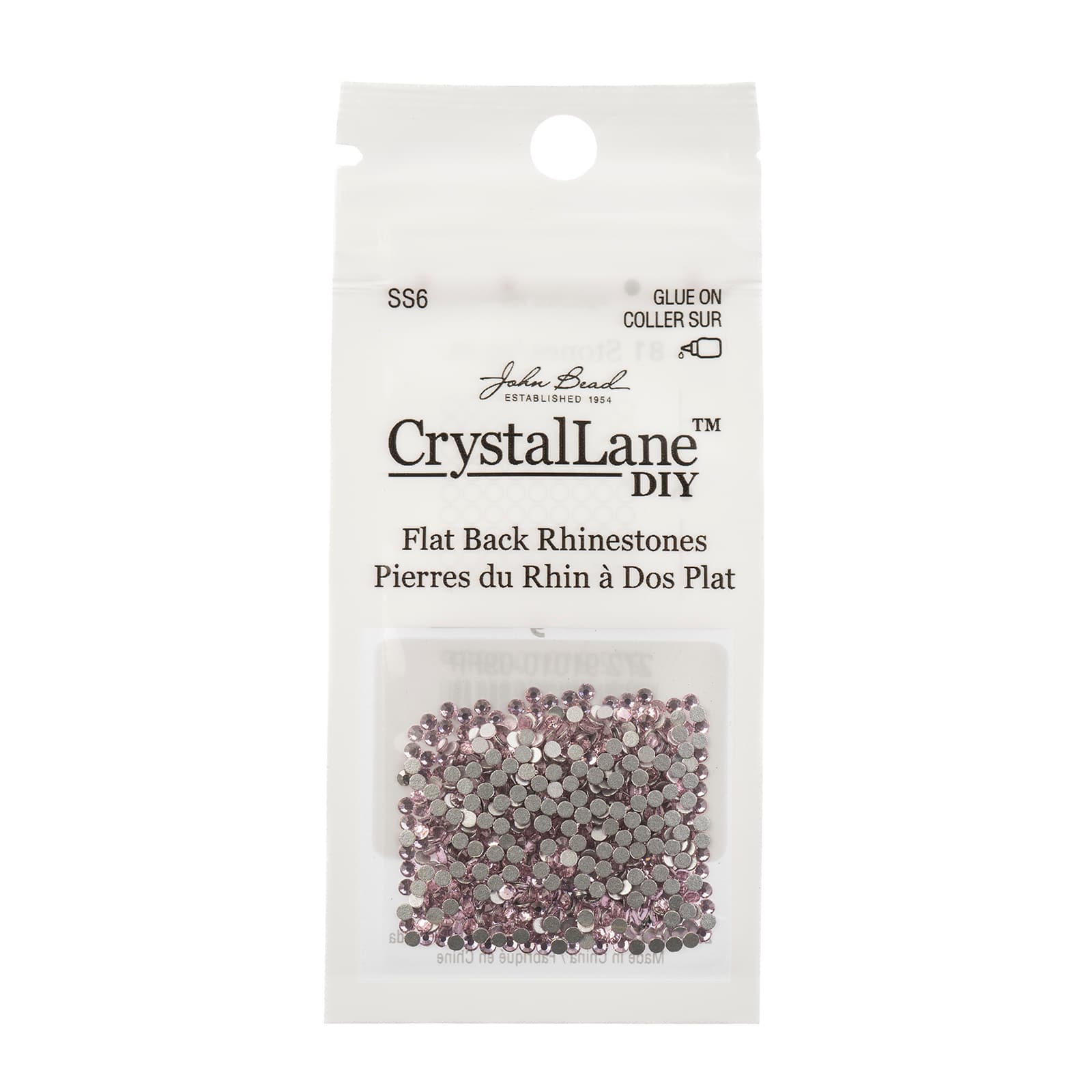 Crystal Lane DIY SS6 Round Glass Flat Back Rhinestones
