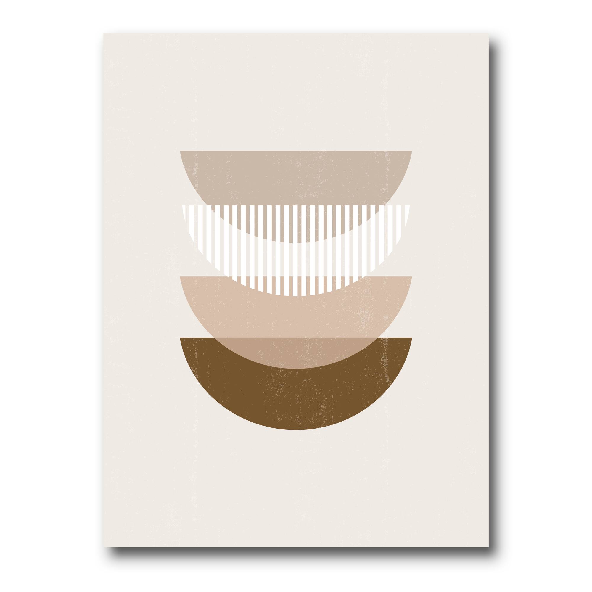 Designart - Abstract Sun Moon Geometric Print III - Modern Canvas Wall Art Print