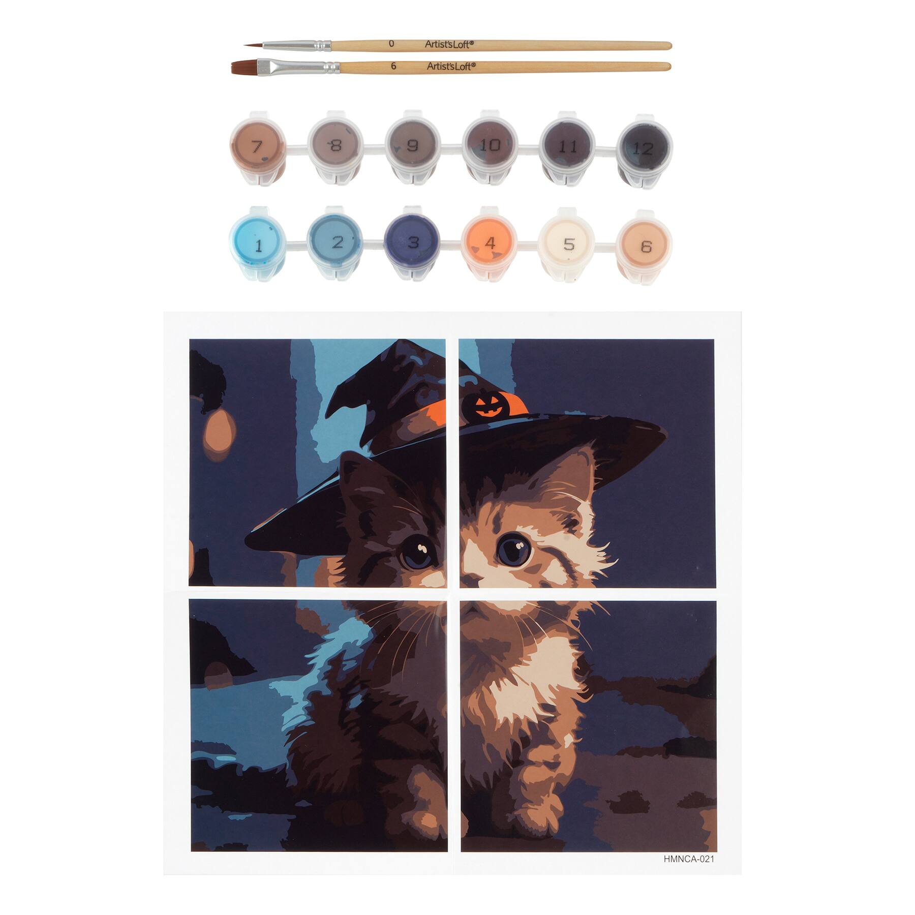 Witch Kitten Paint-by-Number Gallery Mini Kit by Artist's Loft®