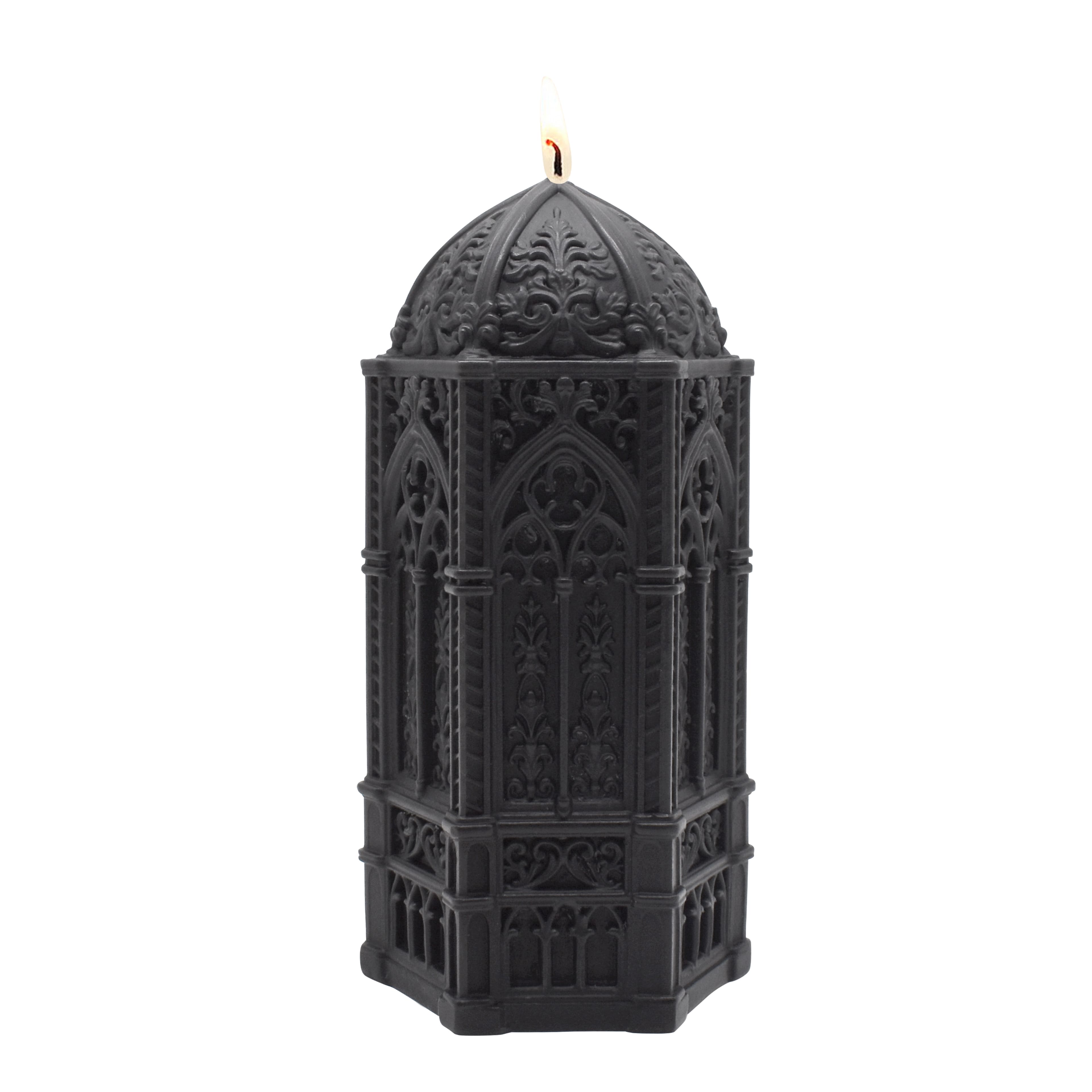 Black Cathedral Unscented Pillar Candle by Ashland®