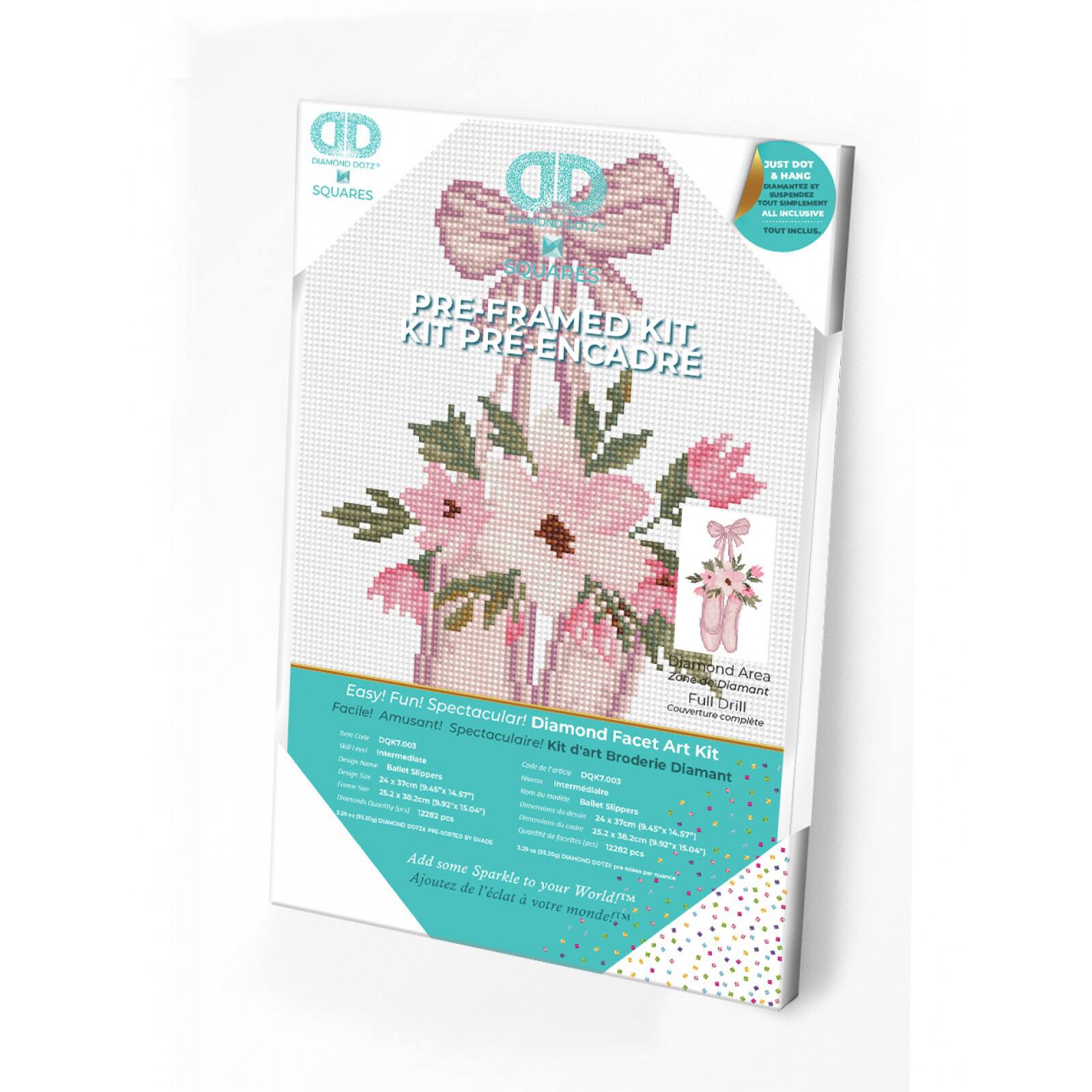 Diamond Dotz® Intermediate Ballet Slippers Pre-Framed Diamond Painting Kit