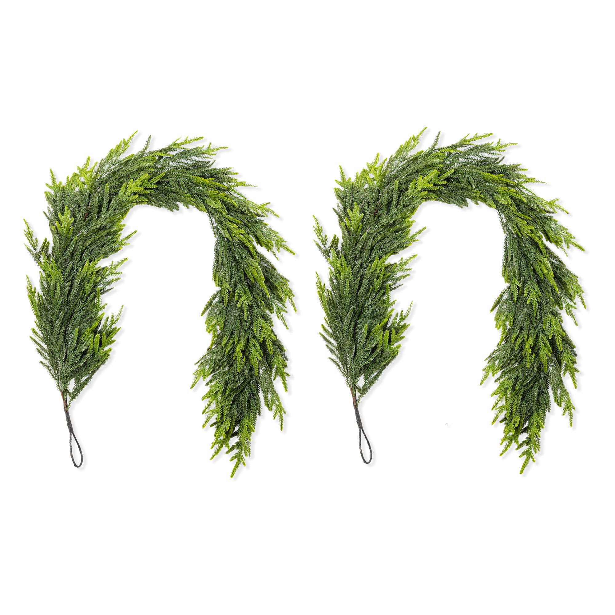 Glitzhome® 6ft Christmas Greenery PE Garland, 2ct.
