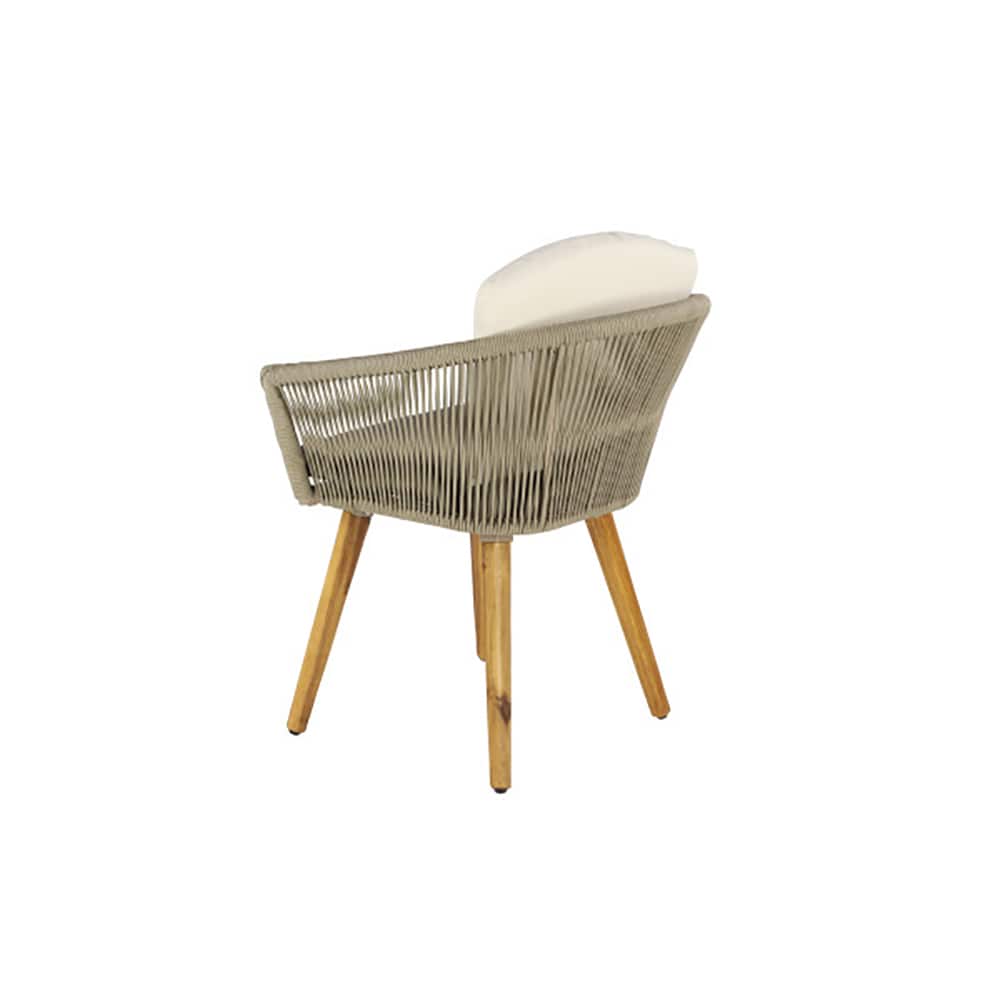 Light Brown Modern Outdoor Dining Chair Set