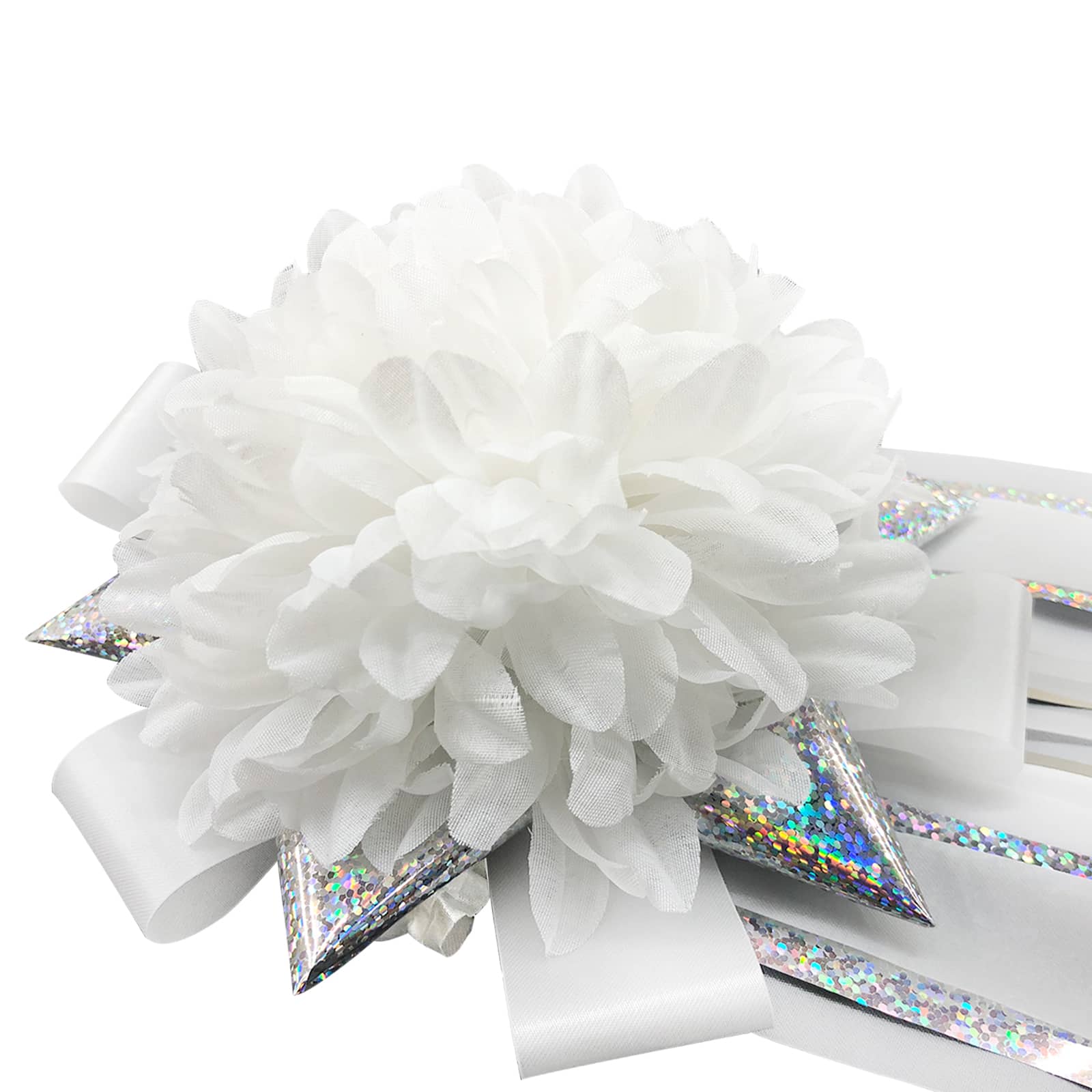 22" White & Silver Single Homecoming Garter by Celebrate It™