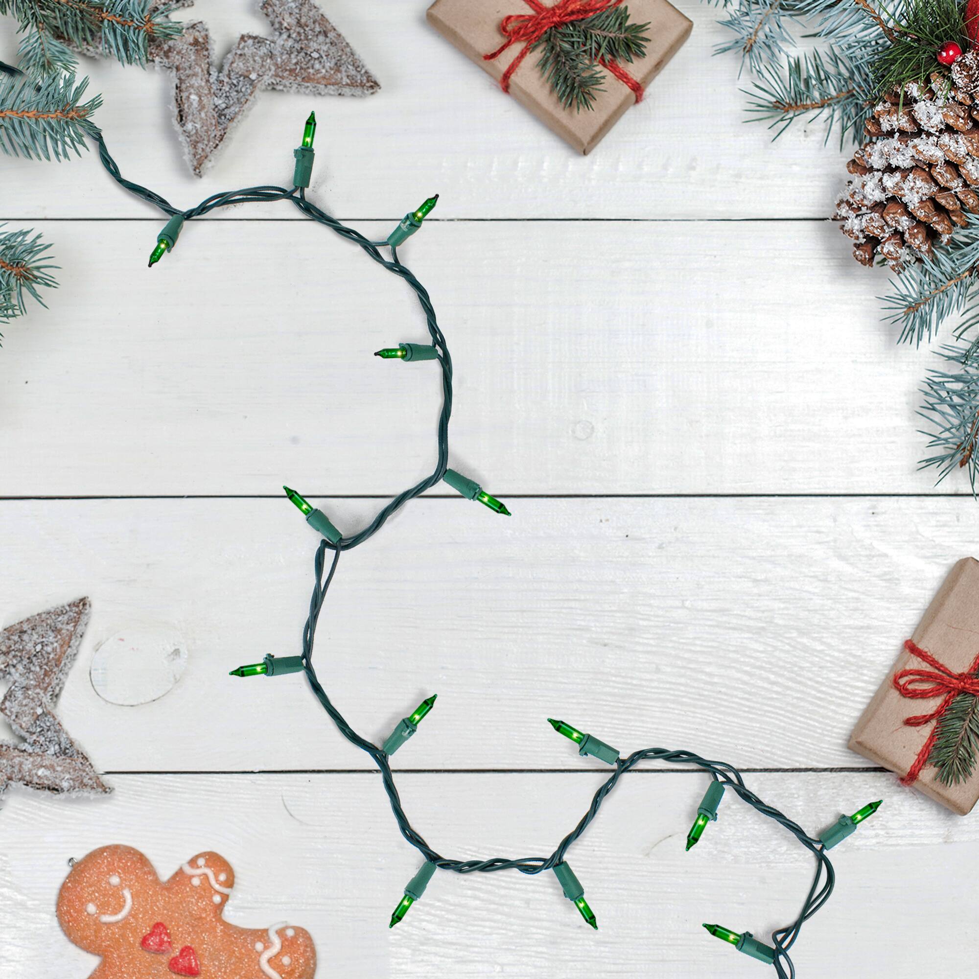 100 ct. Green Mini Commercial Grade Mini String Lights