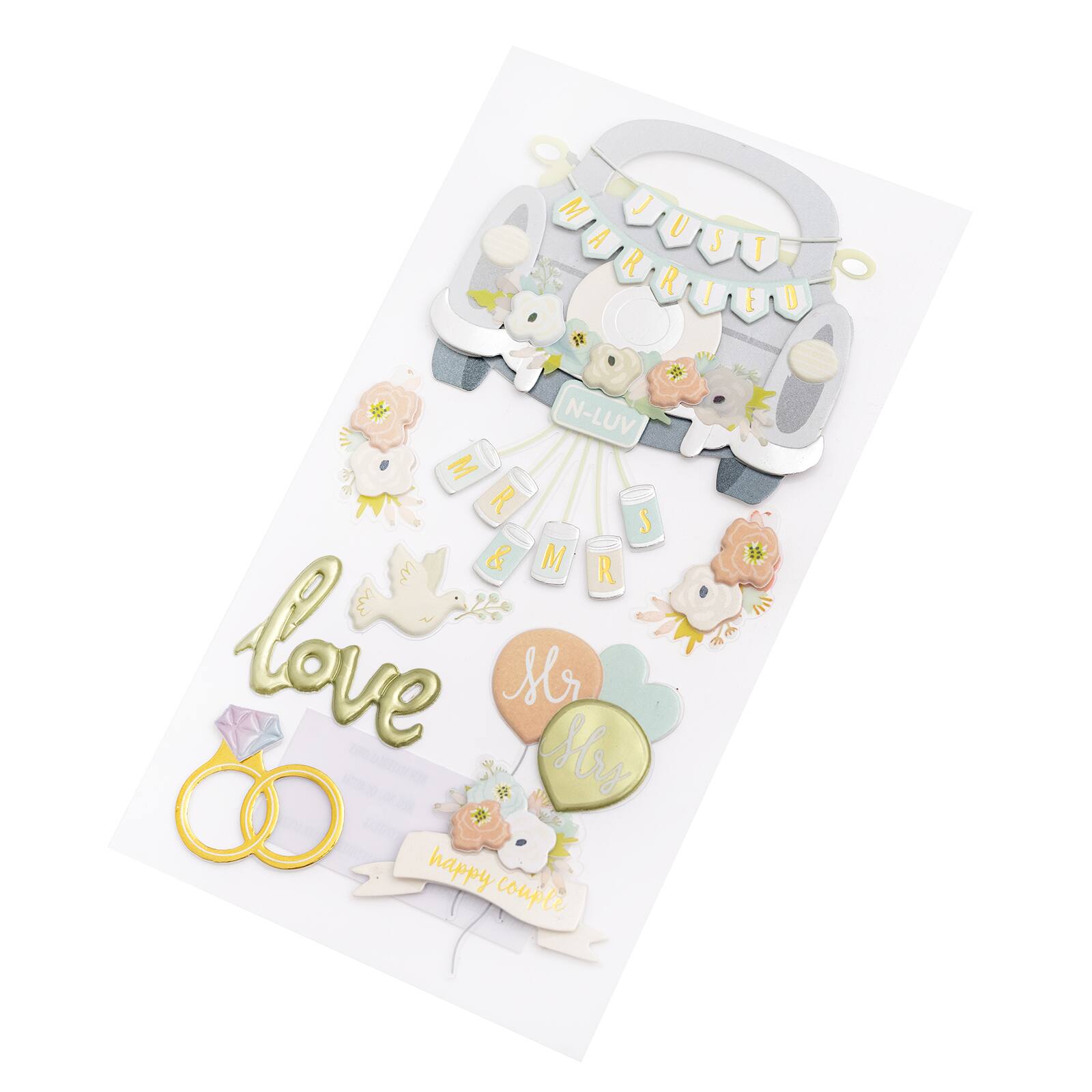 Just Married Car Dimensional Stickers by Recollections™
