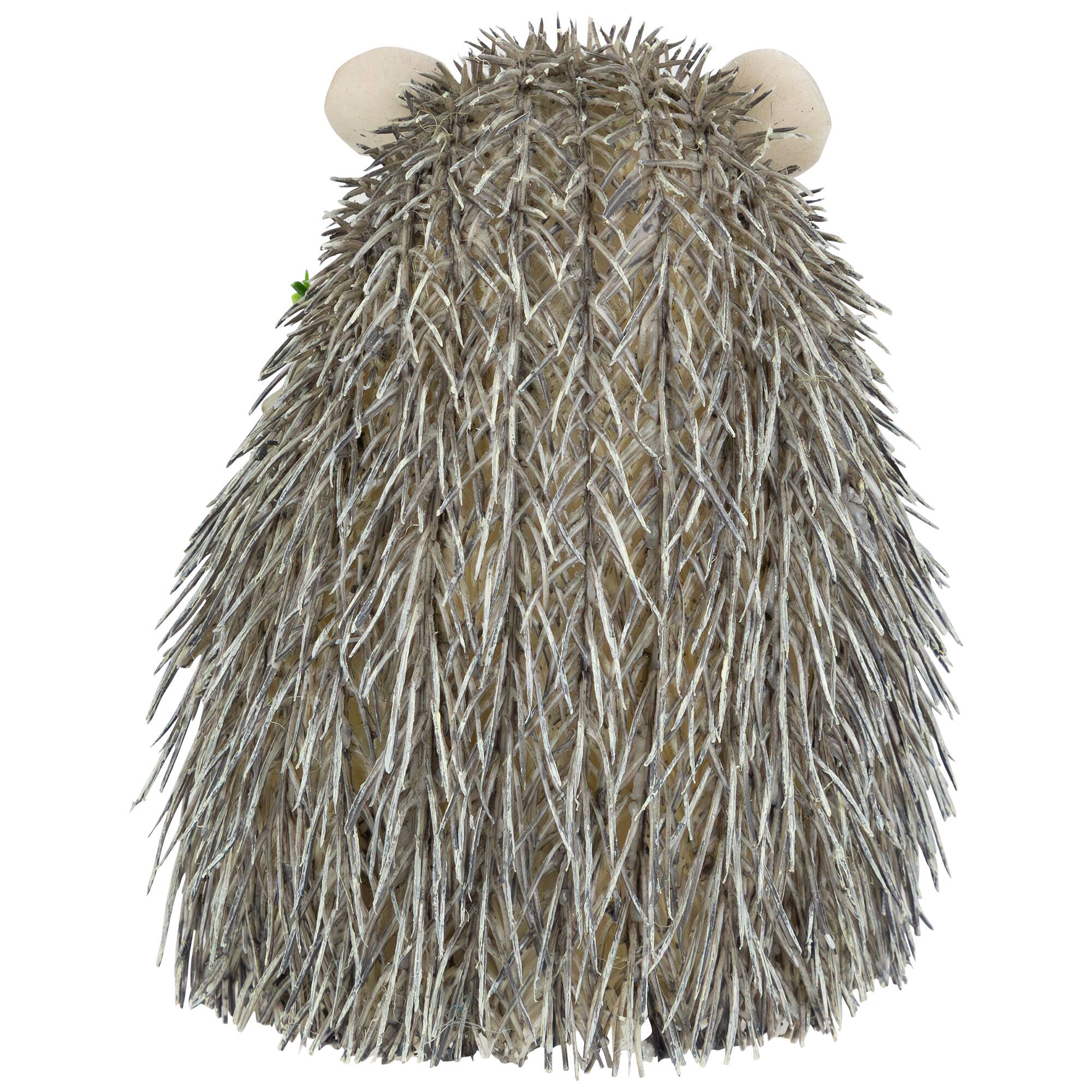 5" Cream & Gray Easter Hedgehog Floral Figurine