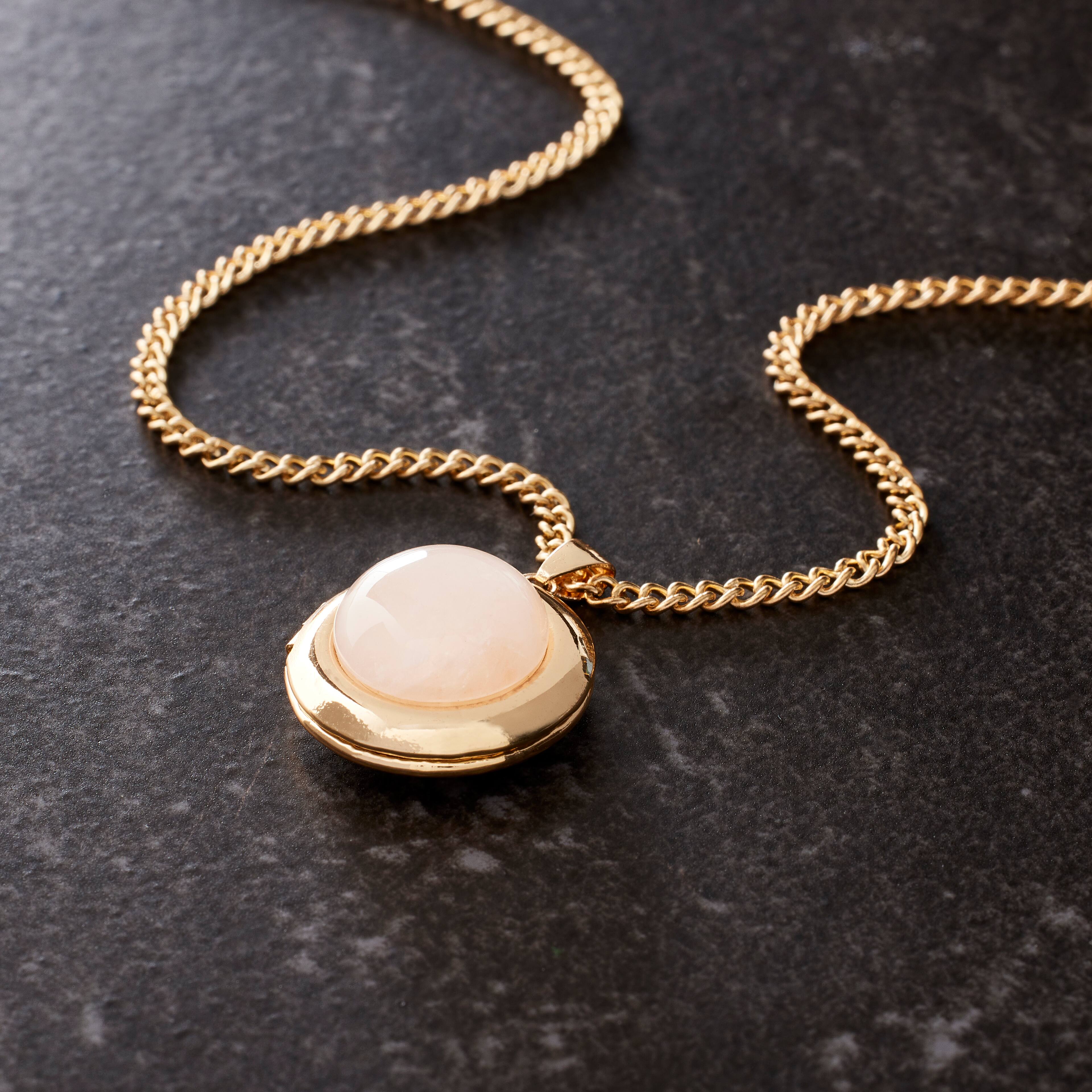 12 Pack: Pink Quartz & Gold Round Locket by Bead Landing™