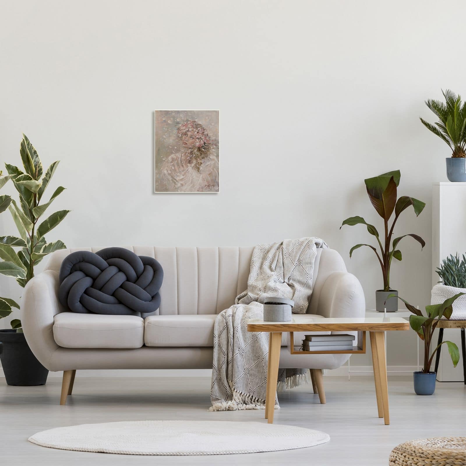 Stupell Industries Prairie Bride Traditional Female Portrait Rustic Floral Hair Wall Plaque