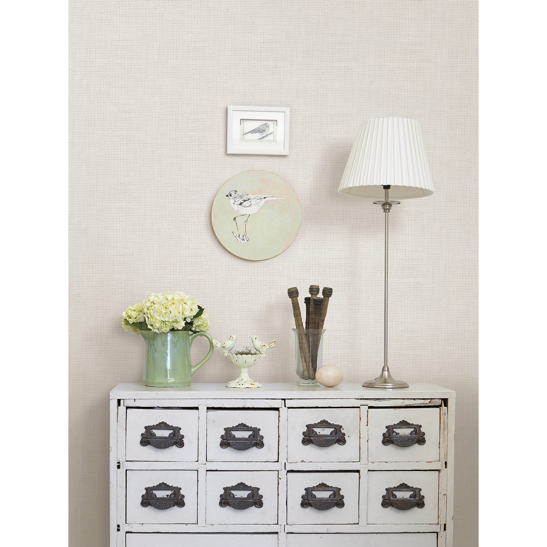 NuWallpaper Cream Nolan Peel & Stick Wallpaper