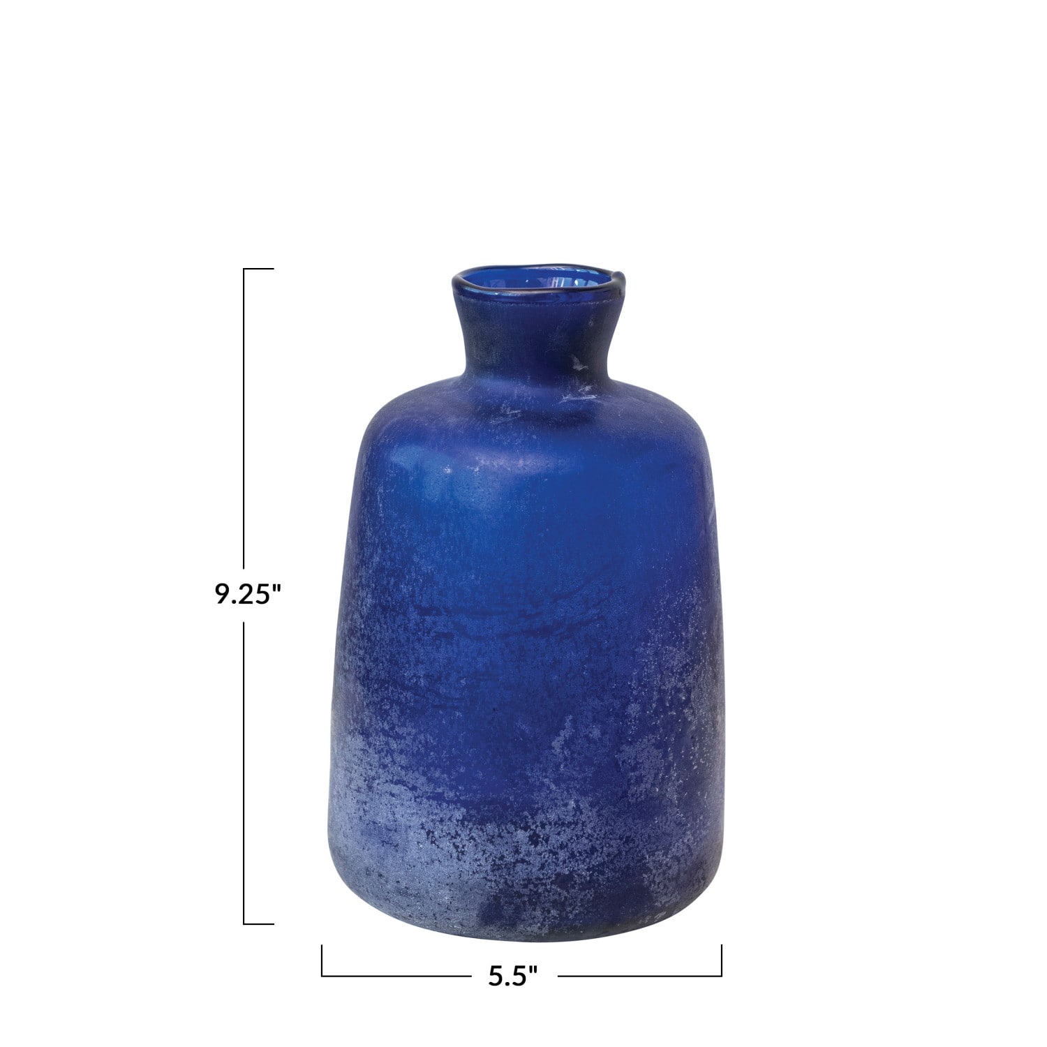 Hello Honey® 9.25" Cobalt Blue Distressed Glass Vase